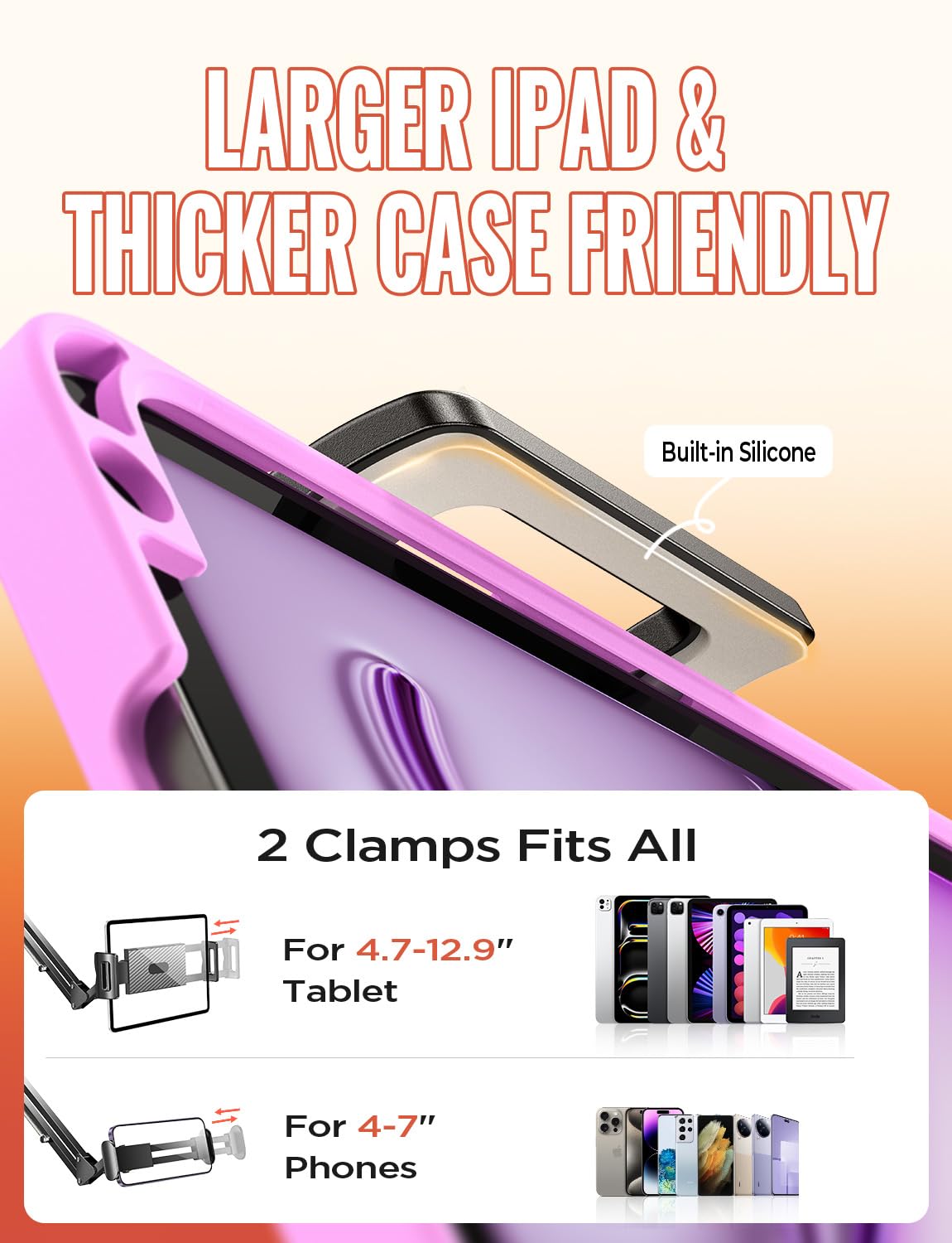 Lisen For Kindle Stand Reading In Bed, For Ipad Stand Holder For Bed Desk Tablet Stand For Kindle Accessories Paperwhite Oasis 2