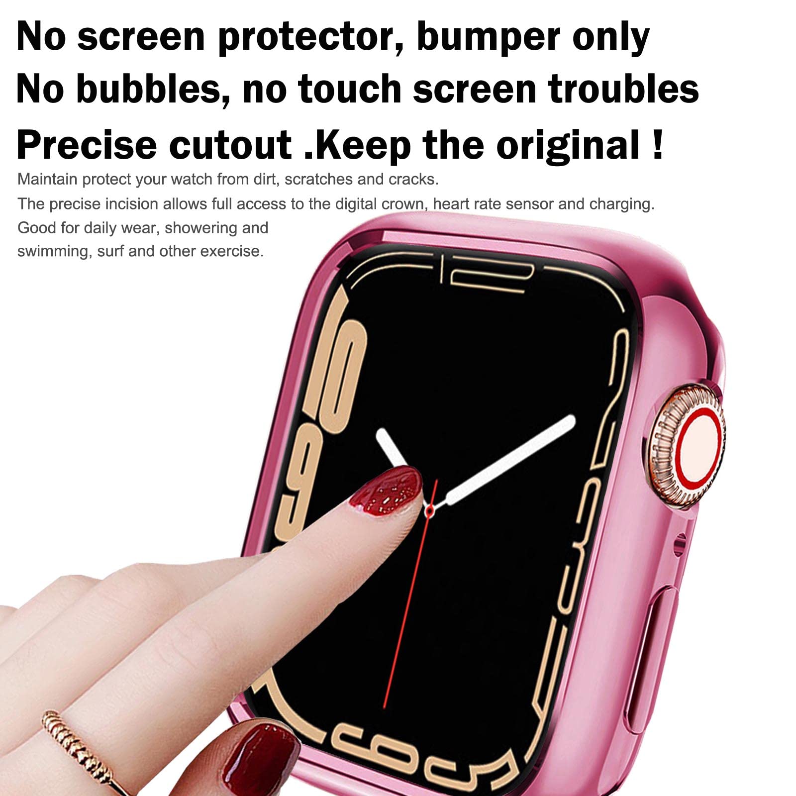 Botomall Compatible With Apple Watch Bumper Case 42Mm Series 3 2 Soft Flexible Tpu Thin Lightweight Protective Cover For Iwatch