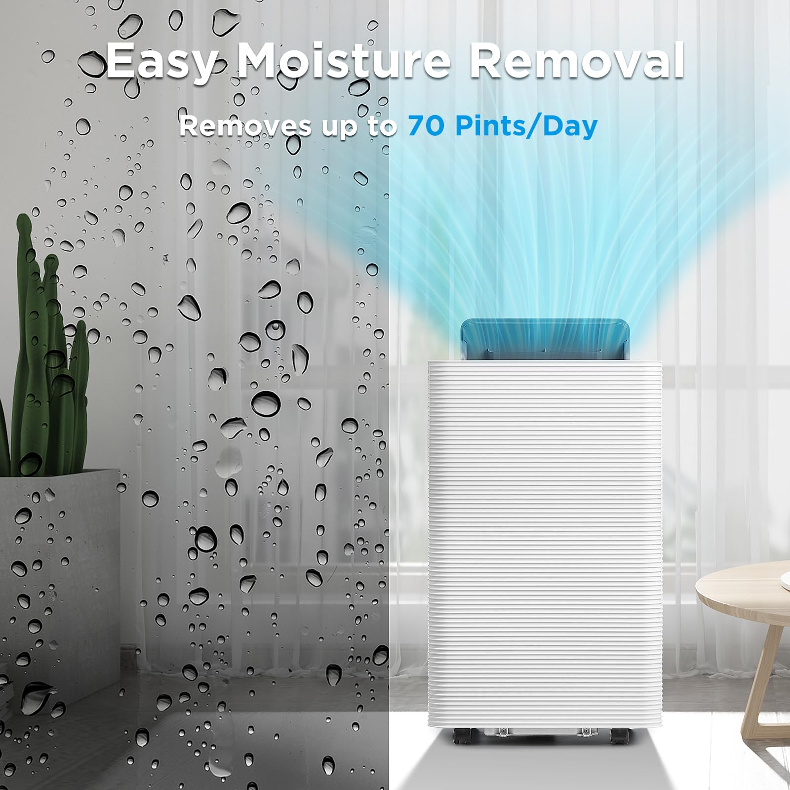 Turbro Finnmark 14,000 Btu Portable Air Conditioner And Heater, Dehumidifier, 3-Speed Fan, Covers Rooms Up To 600 Sq. Ft., Remot