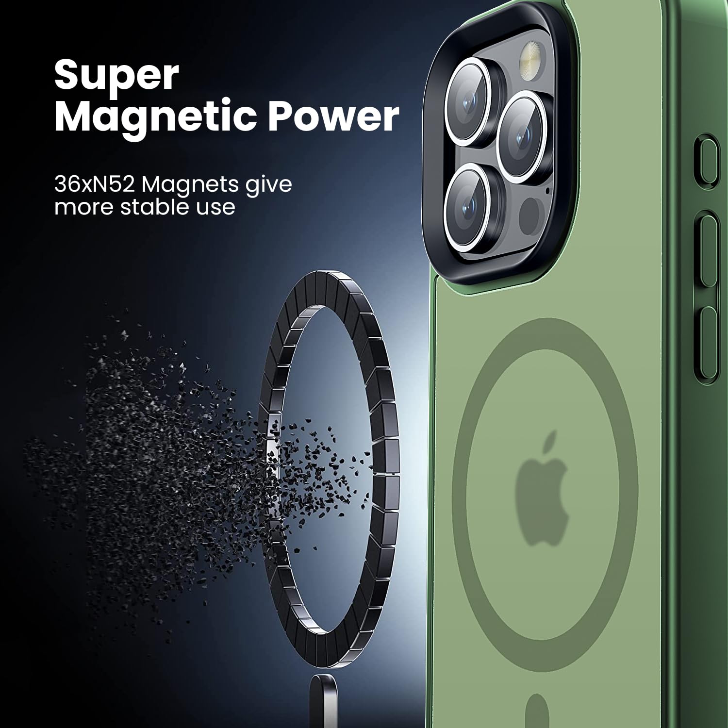 Gyizho Magnetic Designed For Iphone 16 Pro Max Case, [Military Grade Drop Tested] [Compatible With Magsafe] Slim Protective Tran