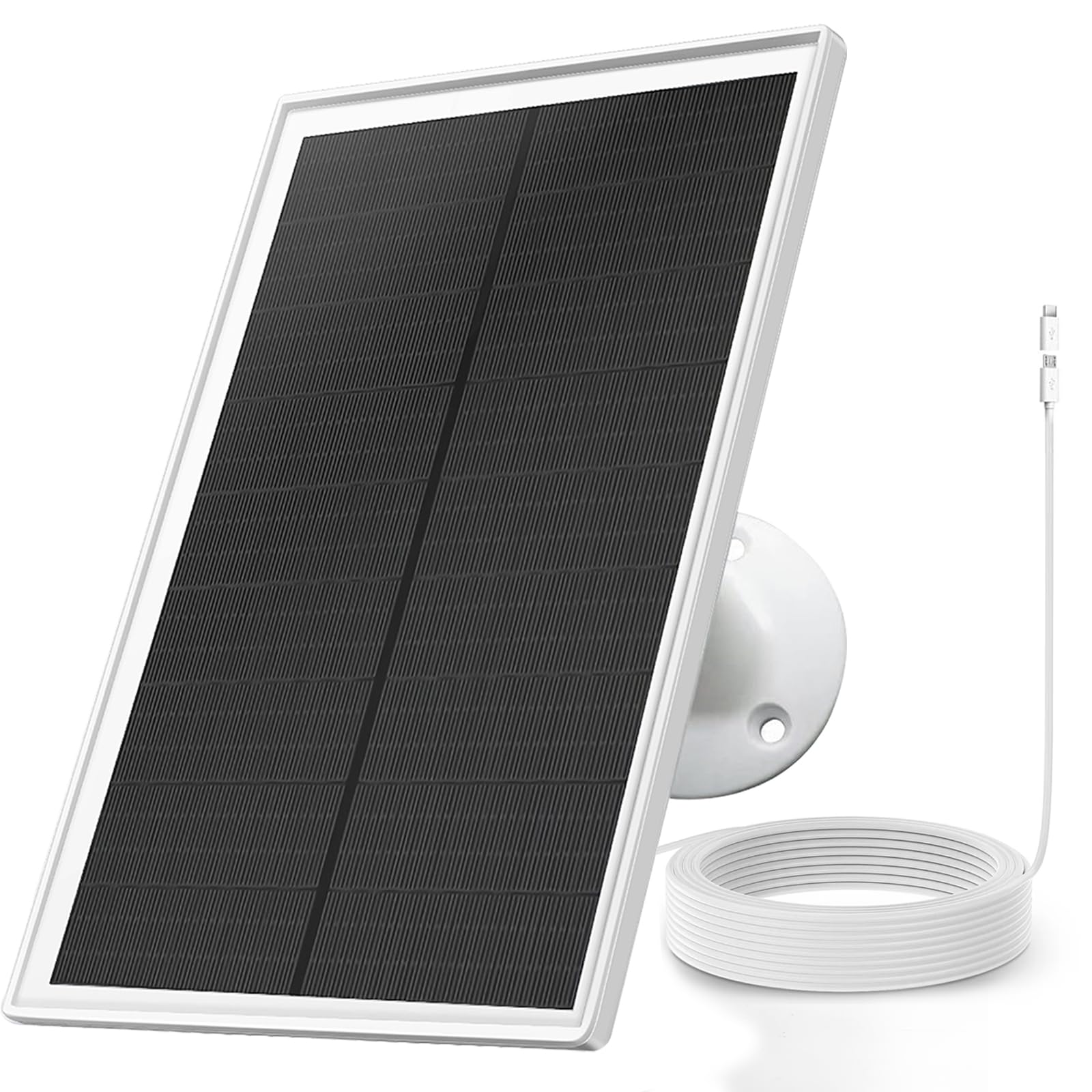 Solar Panel Charger for Arlo Essential 2K Outdoor(2nd Gen)/Essential XL Camera(2nd Gen)/Essential Spotlight, 5V 6W Continuously 