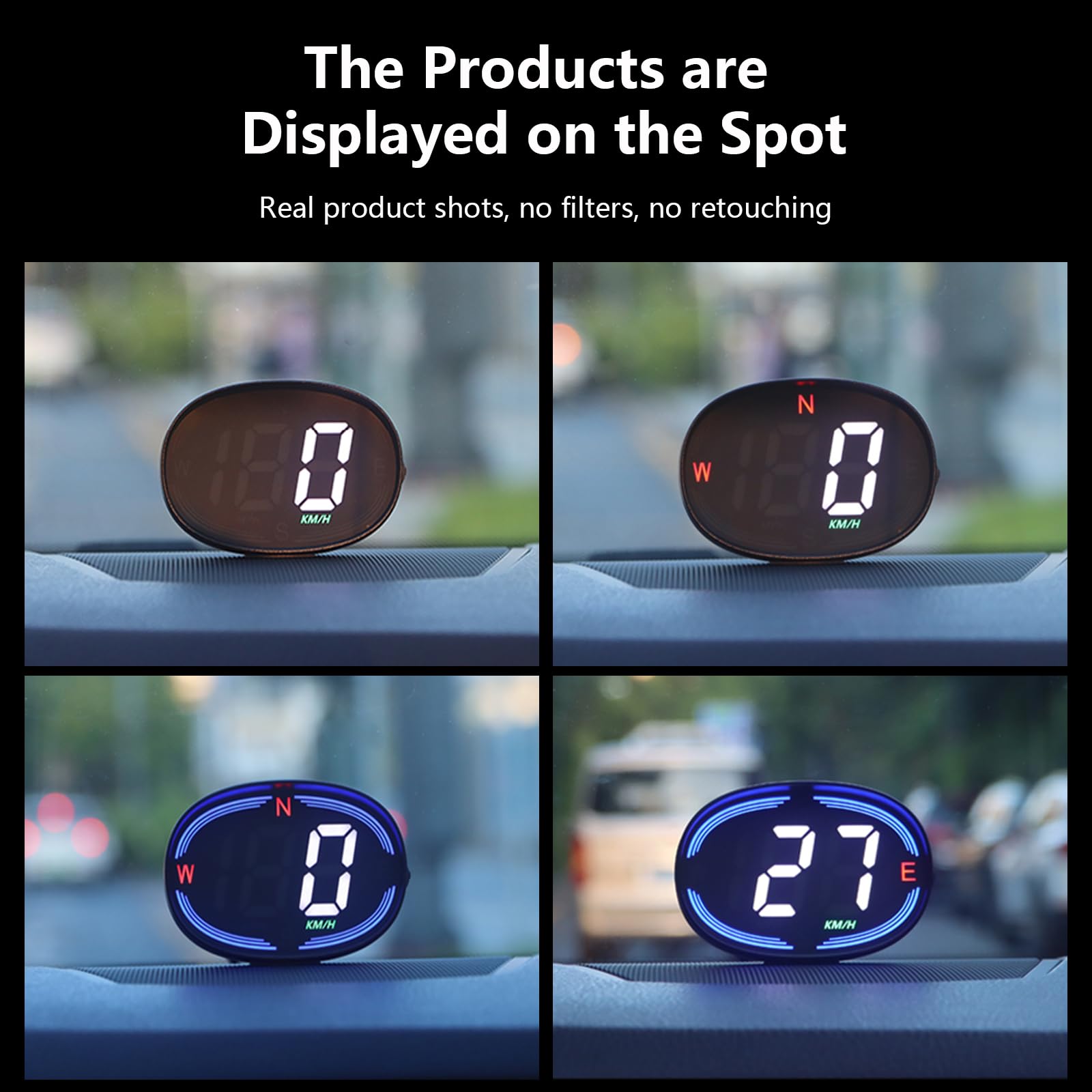 Azijyv Heads Up Display For Cars H2 Universal Hud Gps Speedometer Plug And Play With Usb Connection, Car Heads Up Display For Al