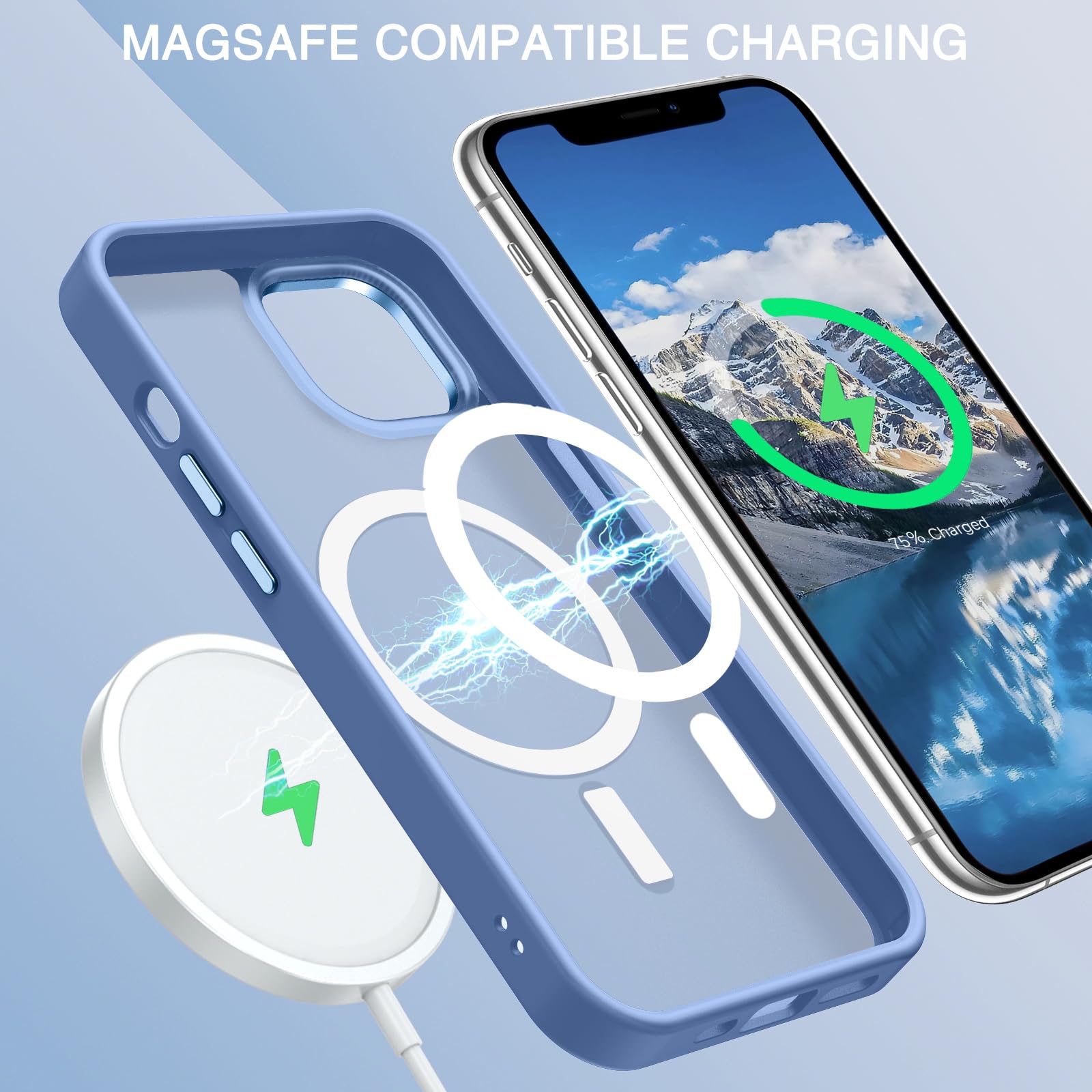 Bentoben For Iphone 11 Pro Max Magnetic Case, Iphone 11 Pro Max Phone Case[Compatible With Magsafe] Translucent Matte Shockproof