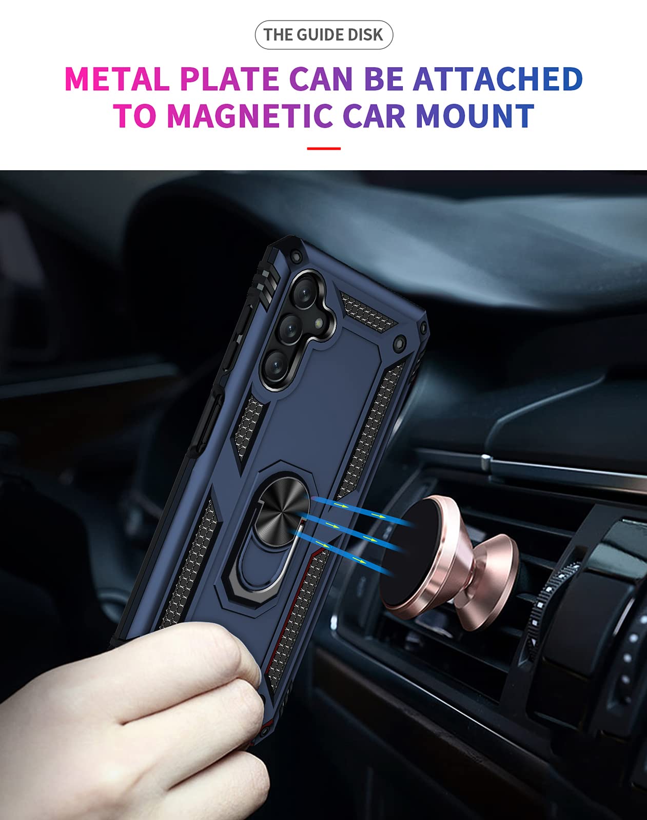 Sktgslamy For Galaxy A13 5G Phone Case,With Screen Protector,[Military Grade] 16Ft. Drop Tested Cover With Magnetic Kickstand Pr