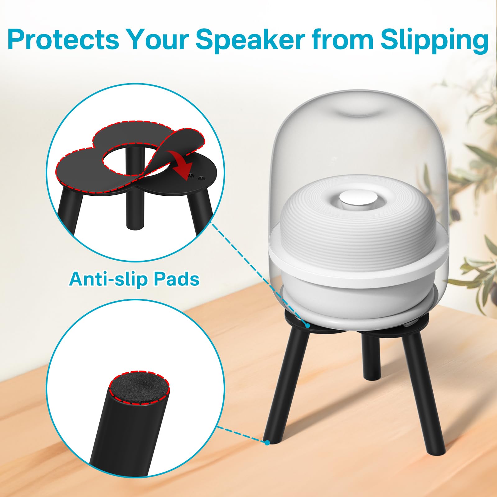 Premium Desktop Speaker Stand For Harman Kardon Aura Studio 3, Aura Studio 4, Soundsticks 4 Bluetooth Speaker Desk Stand   Anti