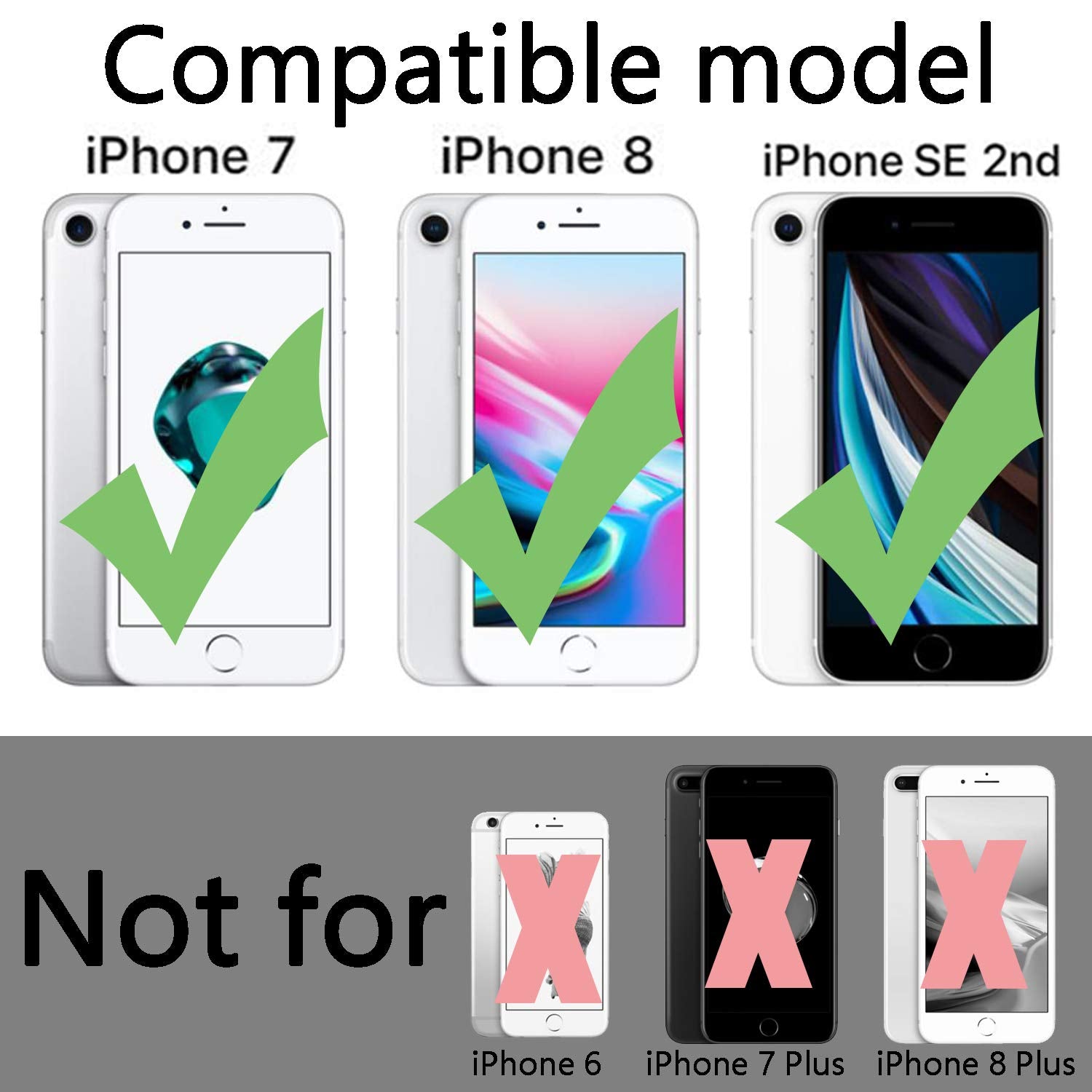 Tenoc Phone Case Compatible With Iphone Se (2Nd 2020 And 3Rd 2022 Generation) & Iphone 7 & Iphone 8, Clear Case Non Yellowing Pr