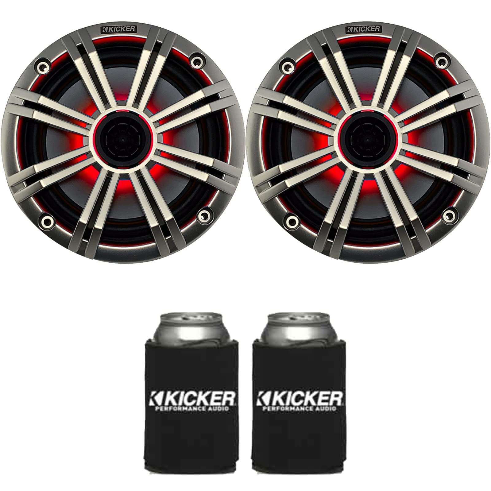 Kicker 6.5'' Silver Led Marine Speakers (Qty 2) 1 Pair Of Oem Replacement Speakers