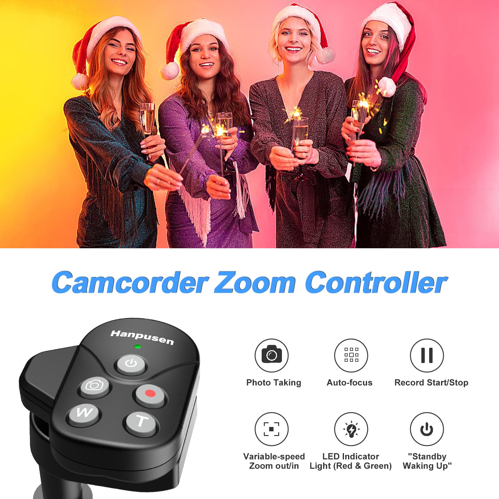 Camcorder Remote Control Zoom Controller Compatible With Lanc Or Remote Jack (2.5 Mm) For Canon Xa50 Xa55 Xa40 Xf405 G60 G50 G40