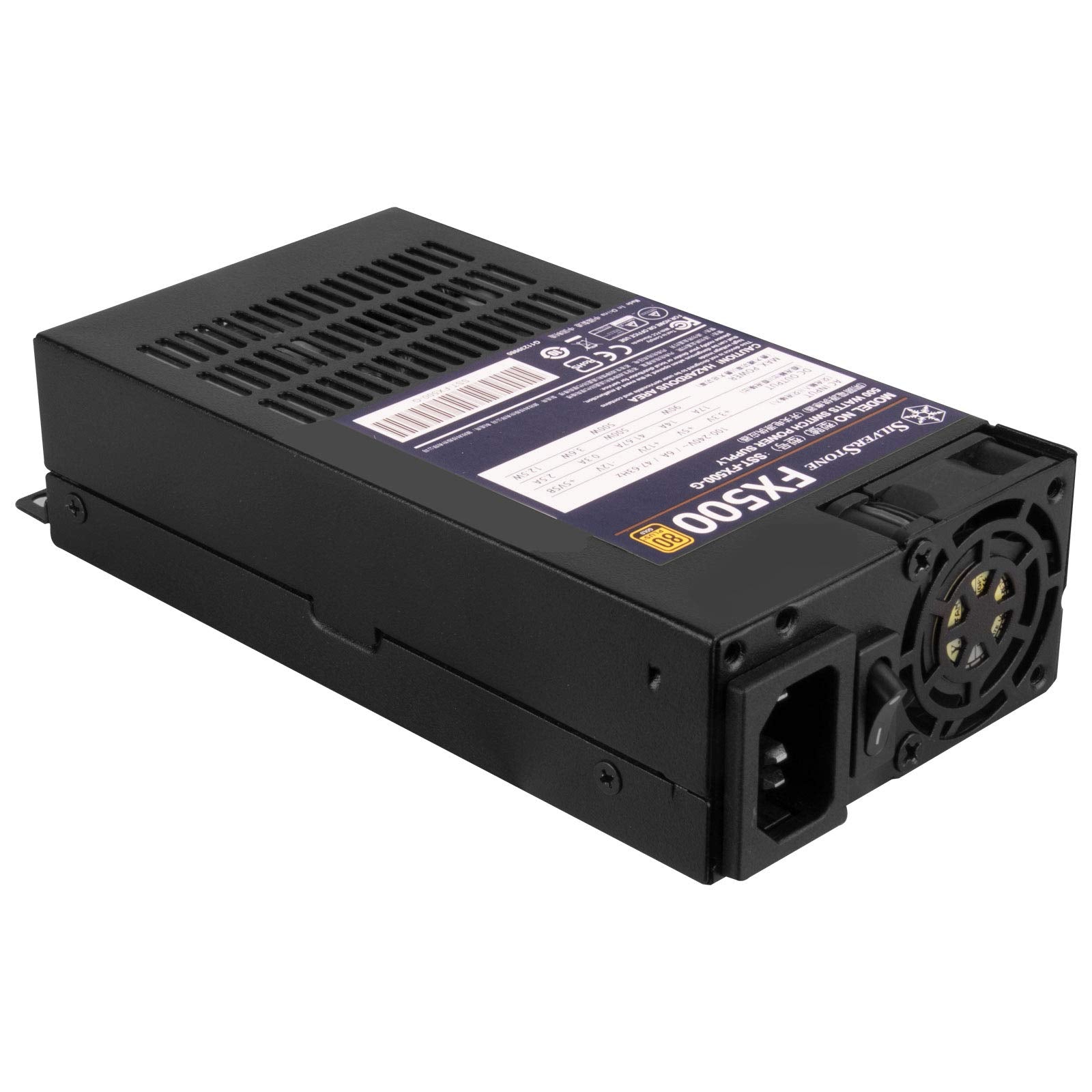 Silverstone Technology Fx500 G, 500W Flex Atx 80 Plus Gold Power Supply, Sst Fx500 G