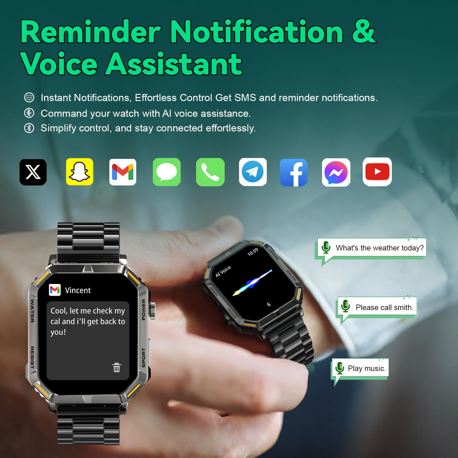 Homailida Smart Watch For Men With Answer/Make Calls, Fitness Tracker Watch With Waterproof 200+Sports Modes Health Monitor Slee