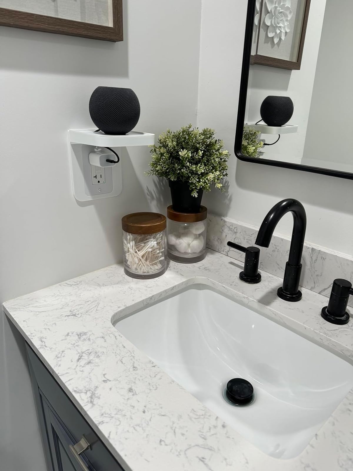 Allicaver Outlet Shelf, Compatible With Gfci Outlet Wall Holder For Kitchen Organization, A Space Saving Solution For Google, Ho