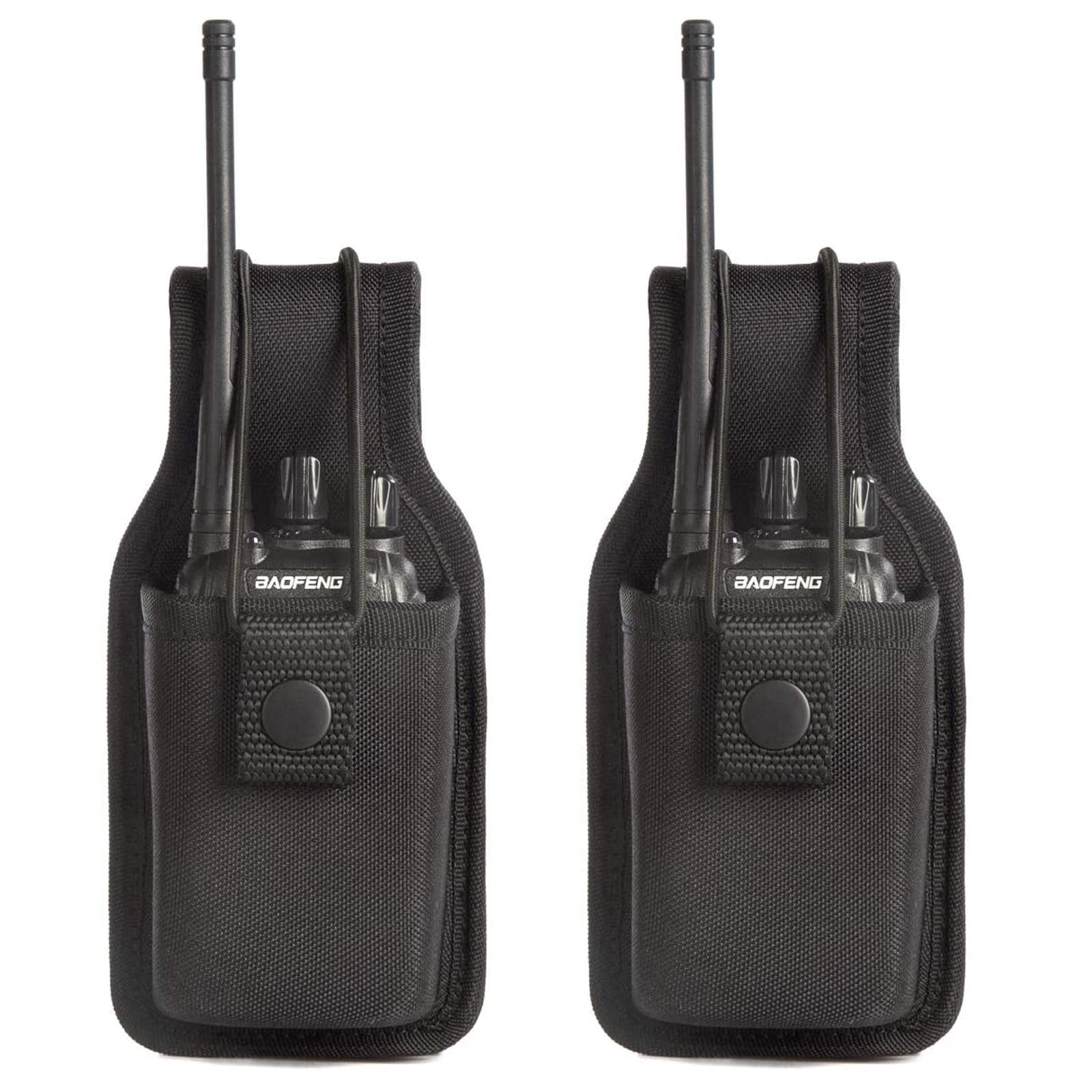 Luiton Radio Holder Radio Holster Baofeng Case Two Way Radio Pouch For Walkie Talkies Nylon Holster For Motorola Kenwood Icom Hyt Arcshell Baofeng Uv5R Uv82 888S F8Hp Retevis(2 Pack)