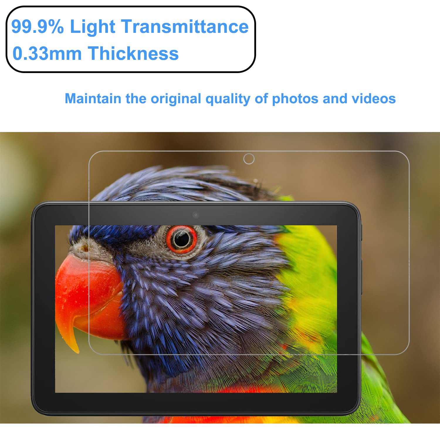 Kxoyjad 2 Pack Screen Protector For 7 2022 Kids 7    Tablet, Tempered Glass Film