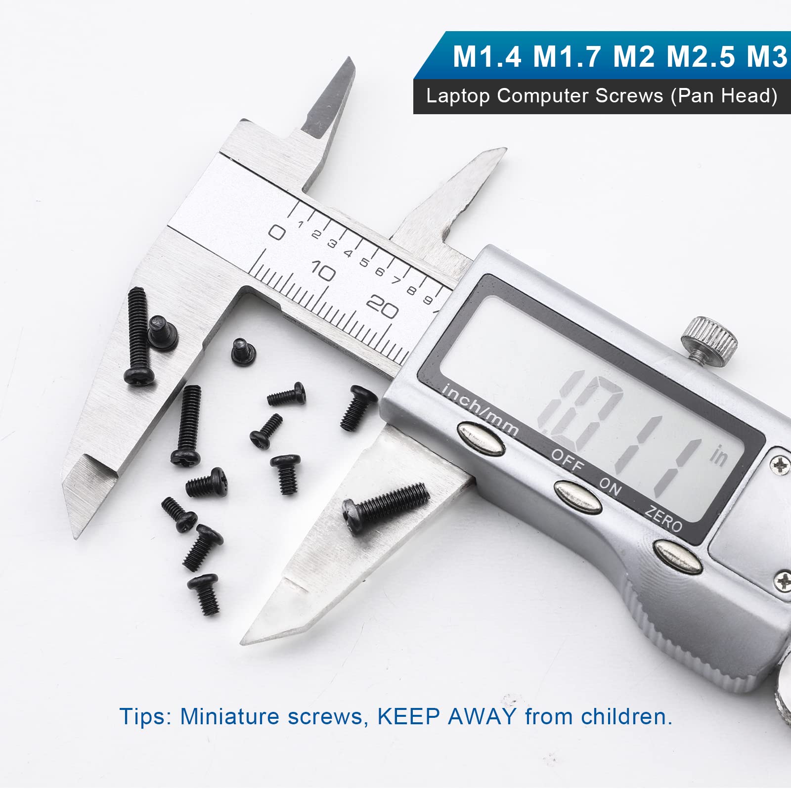 Nindejin 650 Pcs Laptop Screws Kit, Replacement Computer Notebook Miniature Screws, M1.4 M1.7 M2 M2.5 M3 Laptop Motherboard Roun