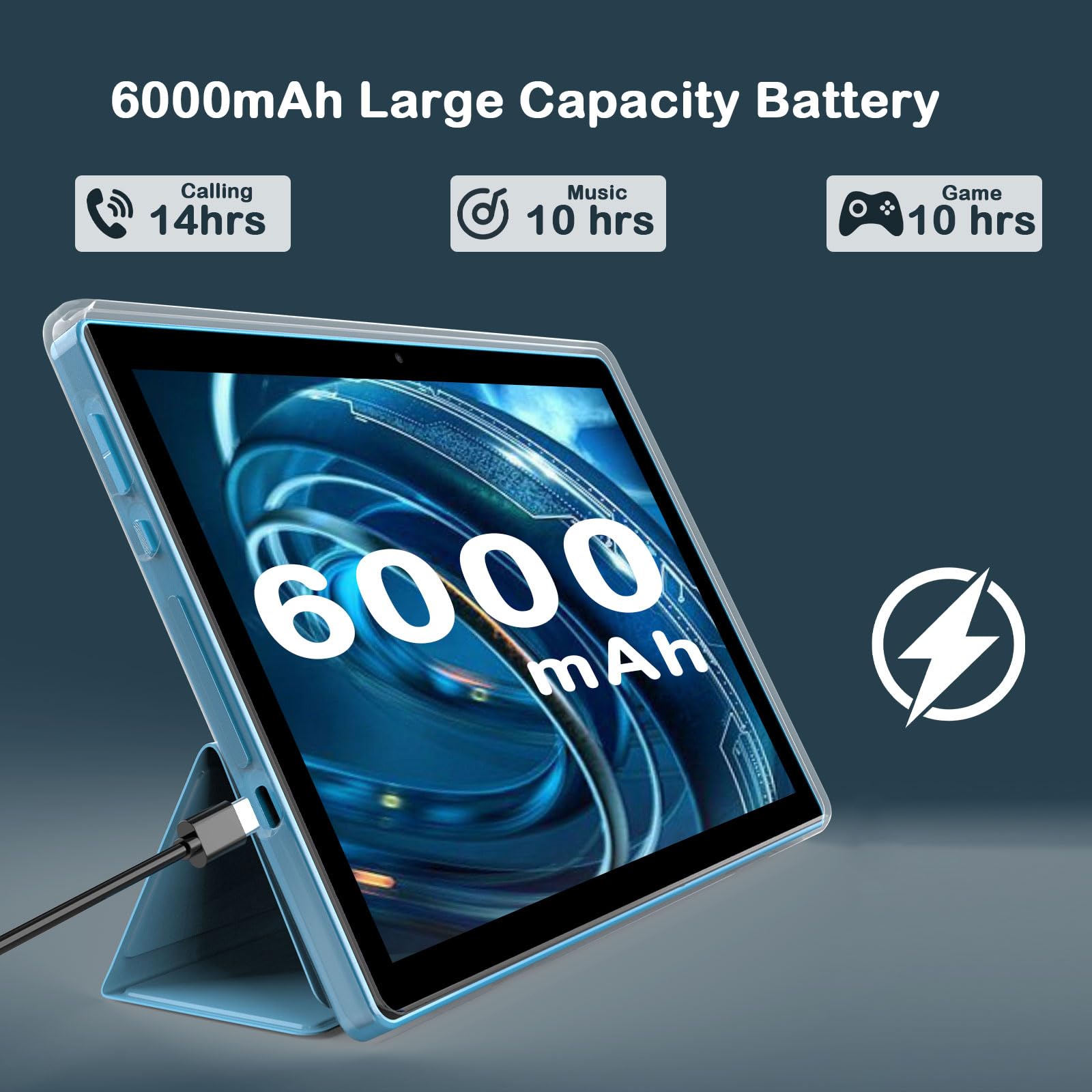 10 Inch Android 13 Tablet, 2 In 1 Tablets With Keyboard/ Case/ Mouse/ Stylus, 10Gb Ram+64Gb Rom+512Gb Expand Tablet, 1280*800 Ip