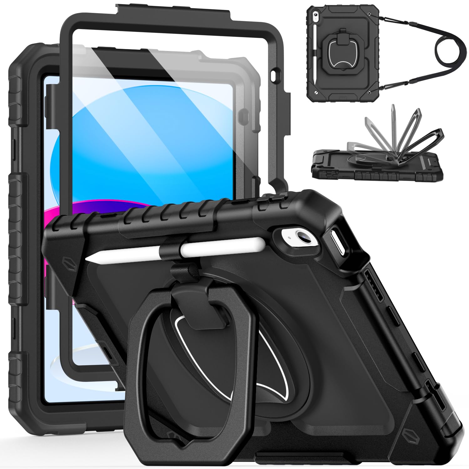 Cantis Case for iPad (A16) 11th/ 10th Generation 11/ 10.9 Inch 2025/ 2022, Shockproof Case for iPad 11 with Screen Protector/ Ro