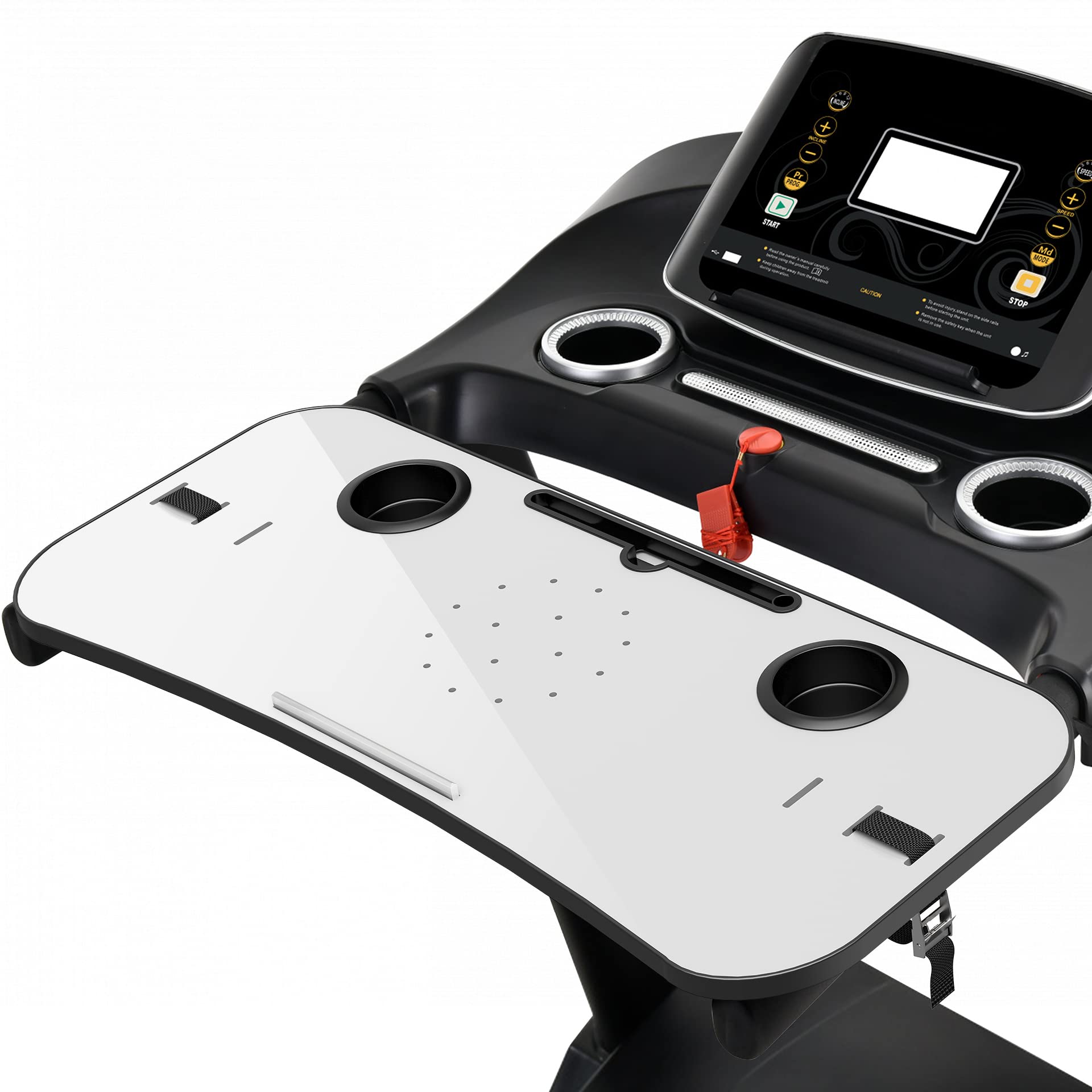 Qsxou Treadmill Desk Attachment 36 Inches Tread Tray Workstation, Laptop Stand Holder For Notebooks, Tablets, Phone,Cup,Ergonomi