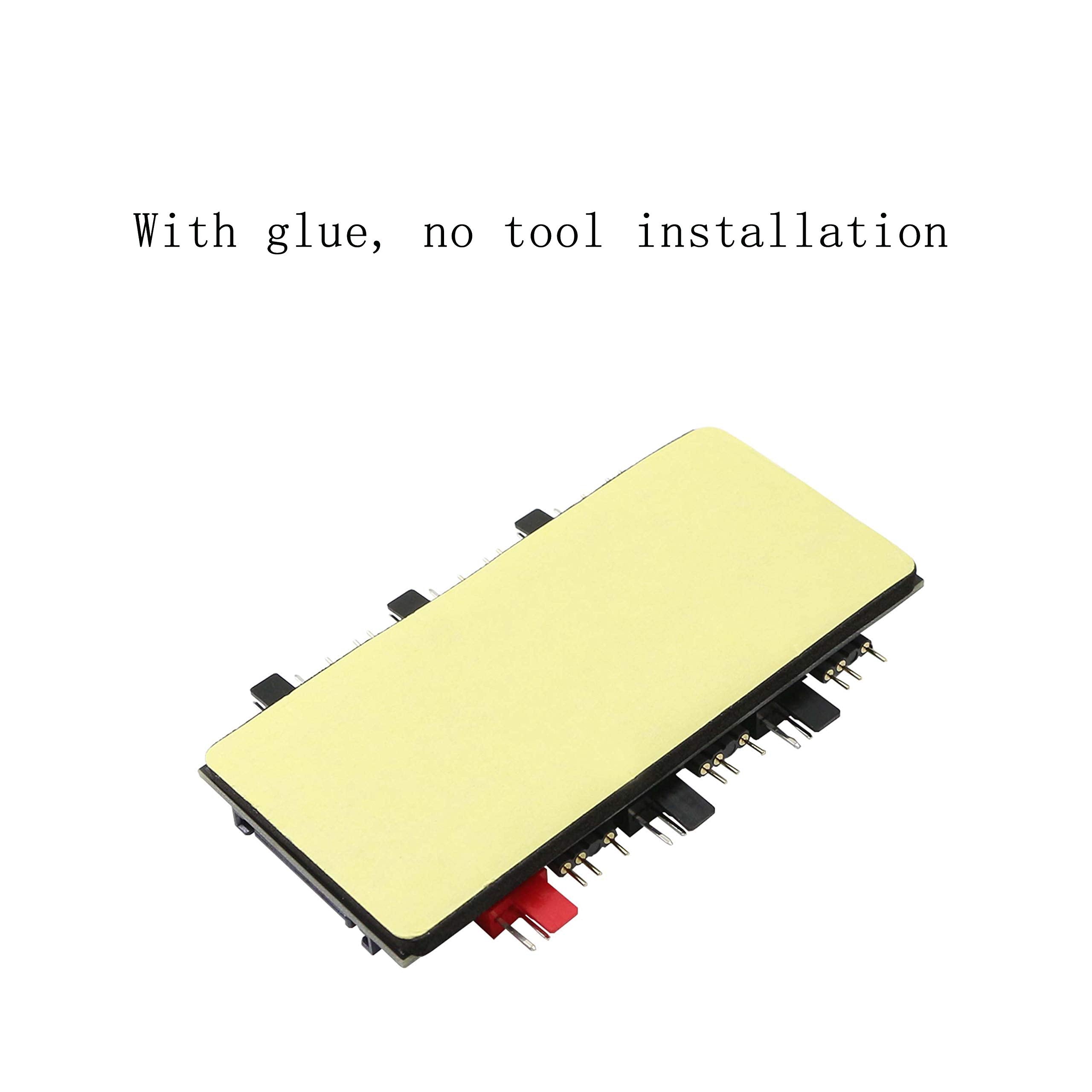 XMSJSIY 12V 4Pin PWM & 5V 3Pin ARGB Hub - 6 Way Sync CPU Cooling Fan Splitter for Desktop Motherboards, Black