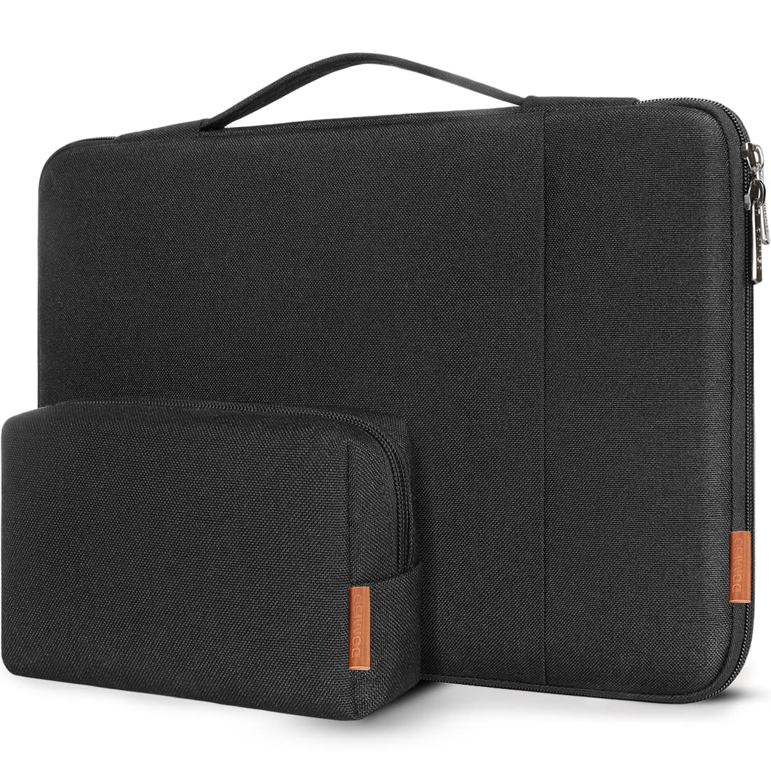 DOMISO 17.3 inch Laptop Sleeve Case Water Resistant Shockproof Protective Computer Bag for 17.3' Notebook/HP Pavilion Envy 17/Dell/Lenovo IdeaPad/LG Gram/MSI/ASUS with Accesory Bag,Black