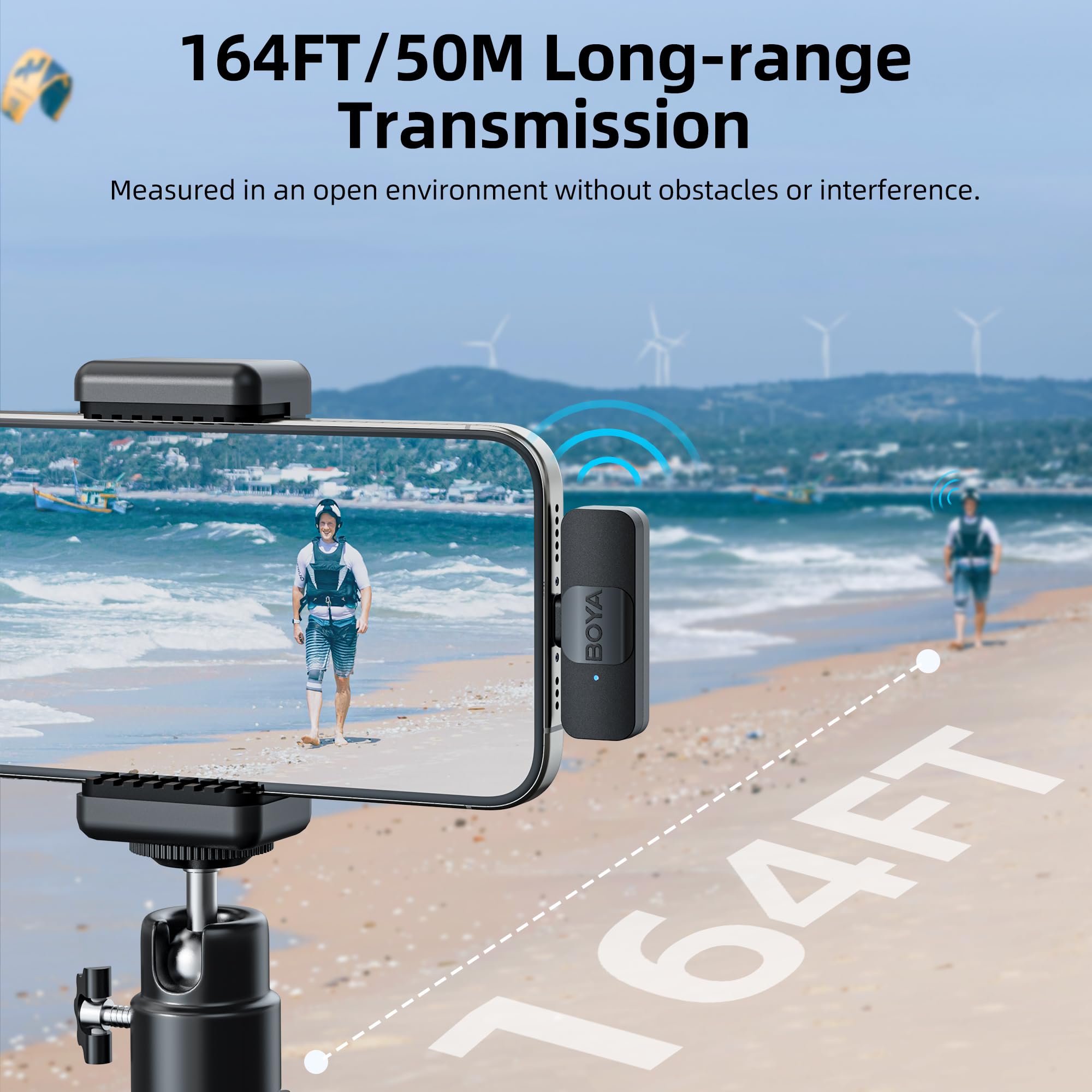 Boya Wireless Lavalier Microphone For Android Usb C Smartphone Tablet External Noise Canceling Mini Lapel Type C Microphone For