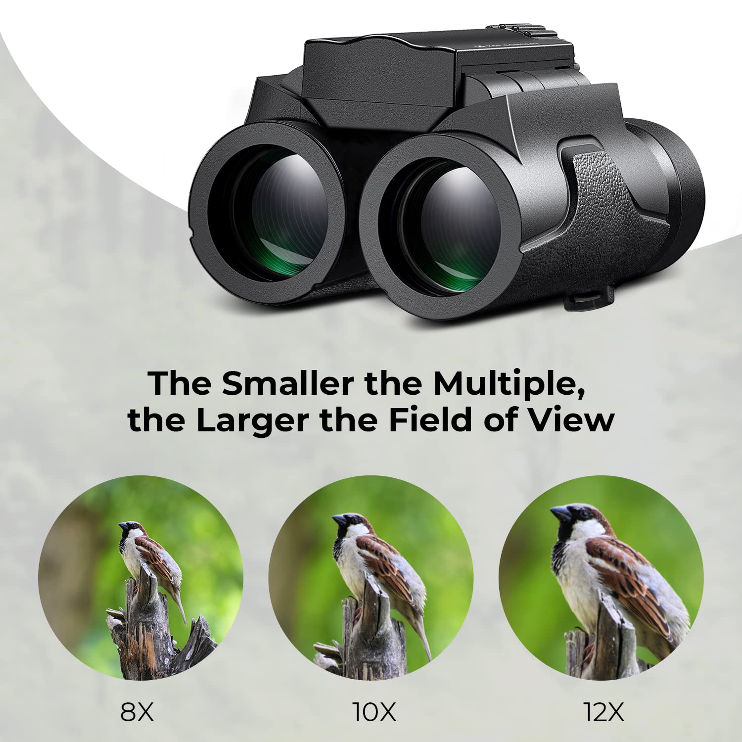 K&F Concept 8X21 Compact Binoculars For Kids And Adults, With Bak4 Prism, Fmc Lens, Ip65 Waterproof & Neck Strap For Bird Watchi
