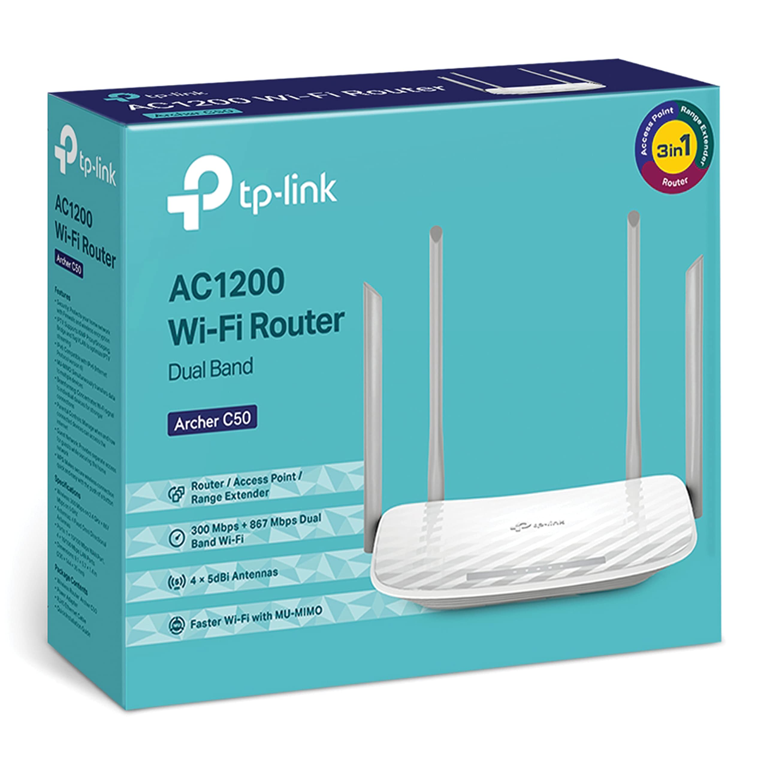 Tp Link Archer C50 Wireless Dual Band Router (White)