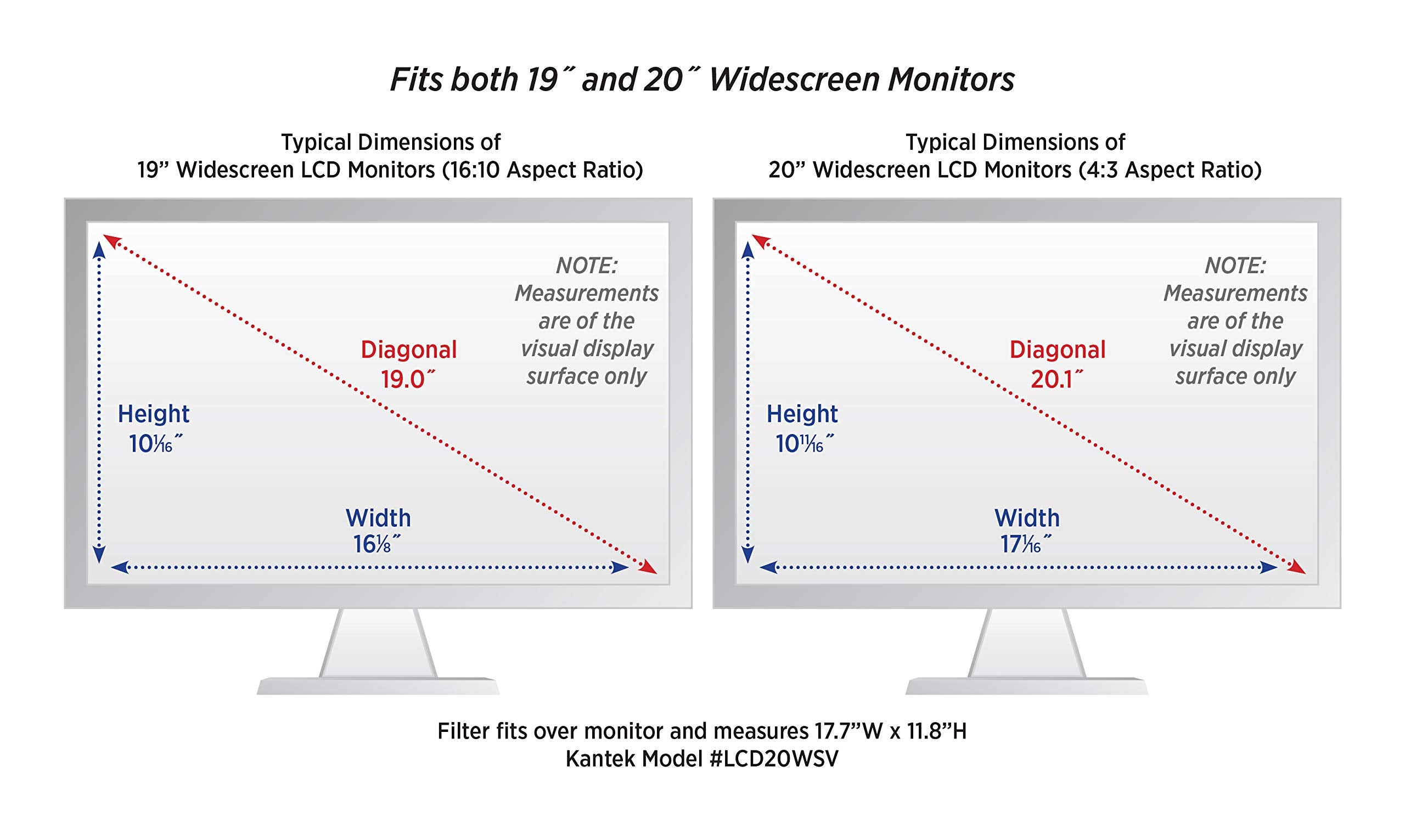 Kantek Lcd Protect Deluxe Privacy Filter For 19 Inch And 20 Inch Widescreen Monitors (Lcd20Wsv)