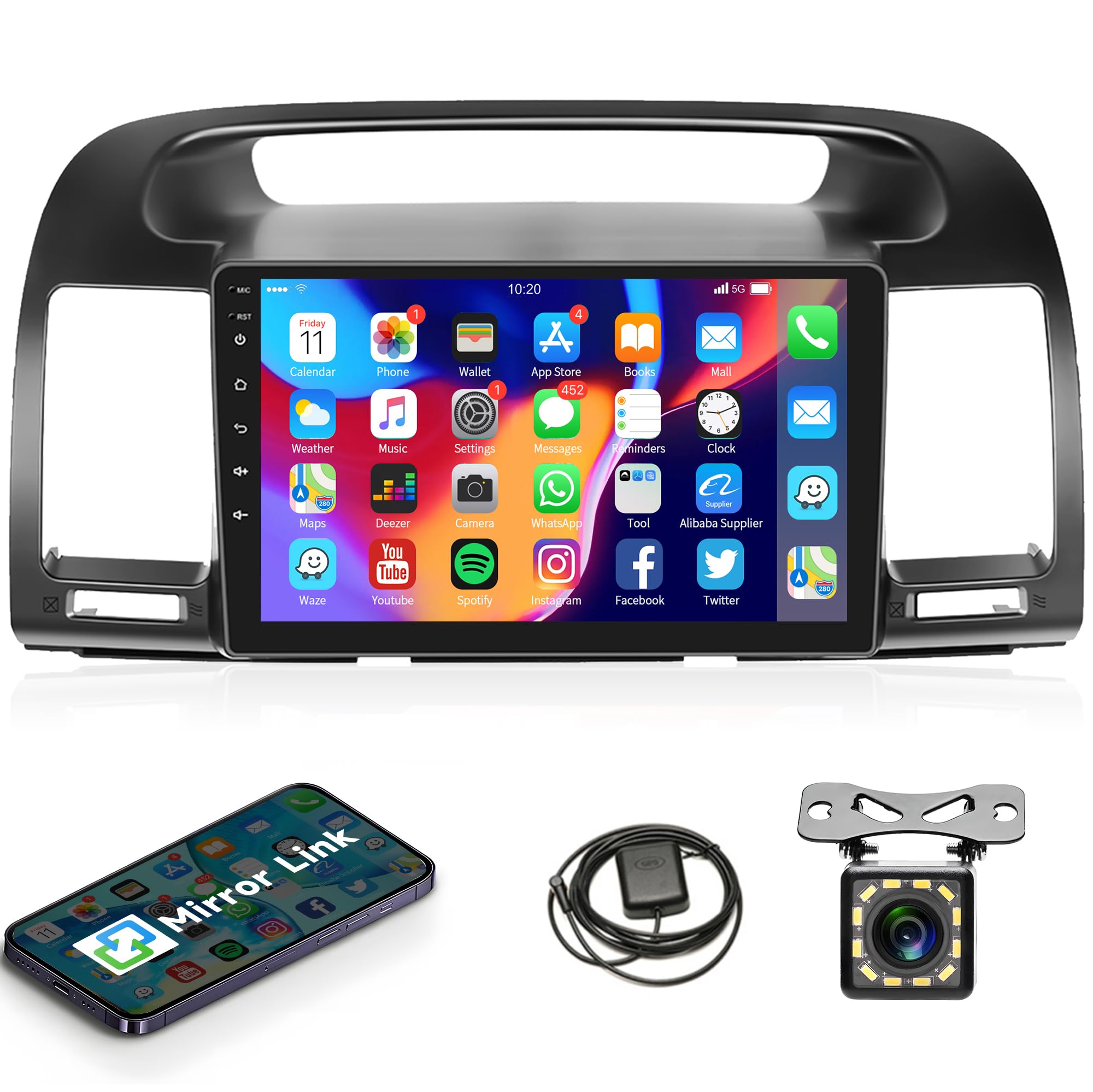 Radio For Toyota Camry 2000 2001 2002 2003 2004 2005 2006 Android 13 Car Stereo With Gps Navigation, Rimoody 9 Inch Touch Screen