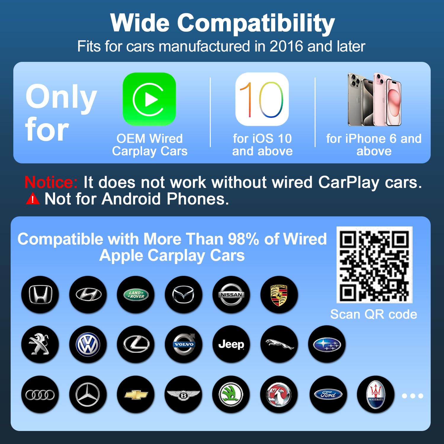 Xhu Wireless Carplay Adapter For Apple Carplay Wireless Adapter 2025 Upgraded Convert Factory Wired Carplay To Wireless Carplay