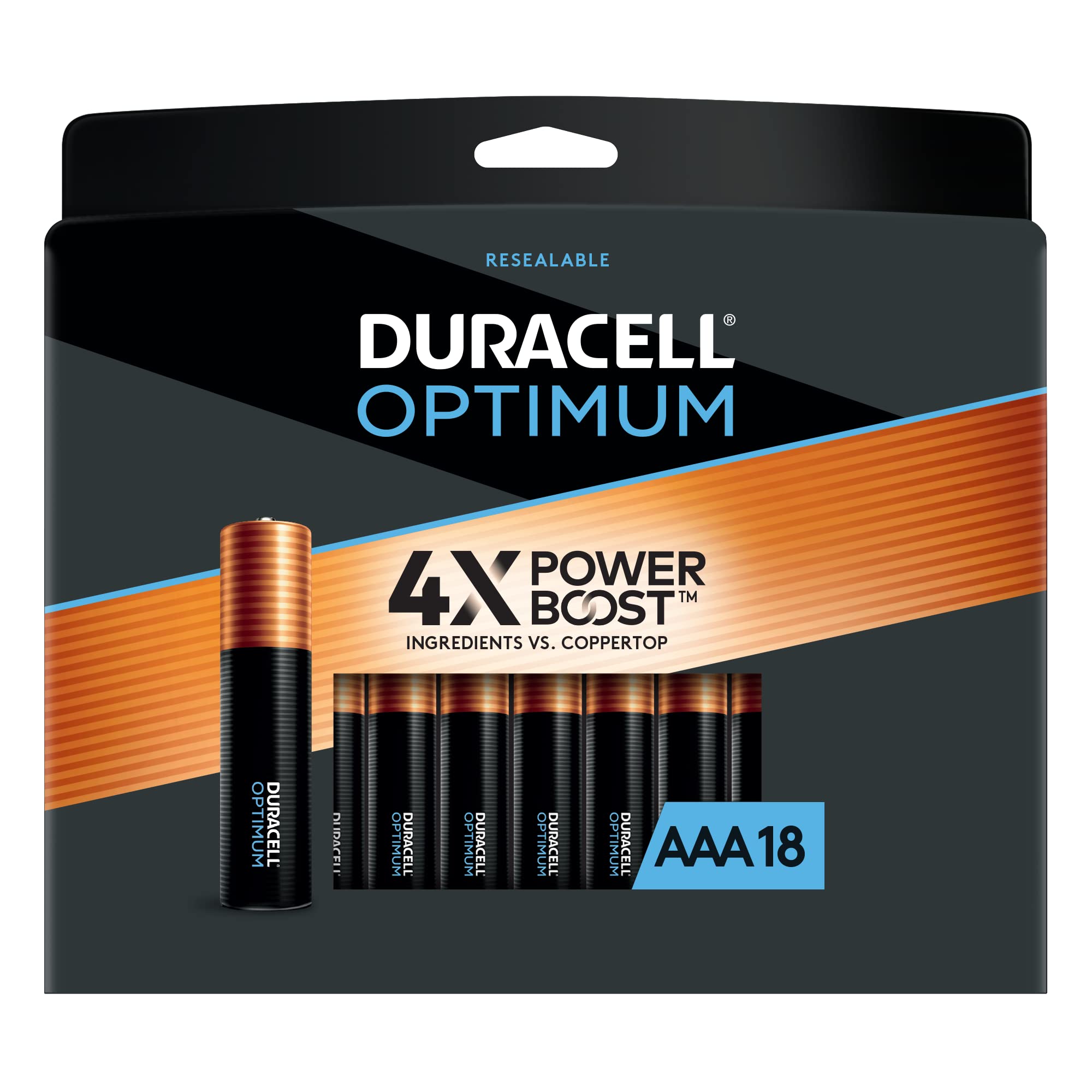 Duracell Optimum Alkaline Aaa Batteries, 18/Pack