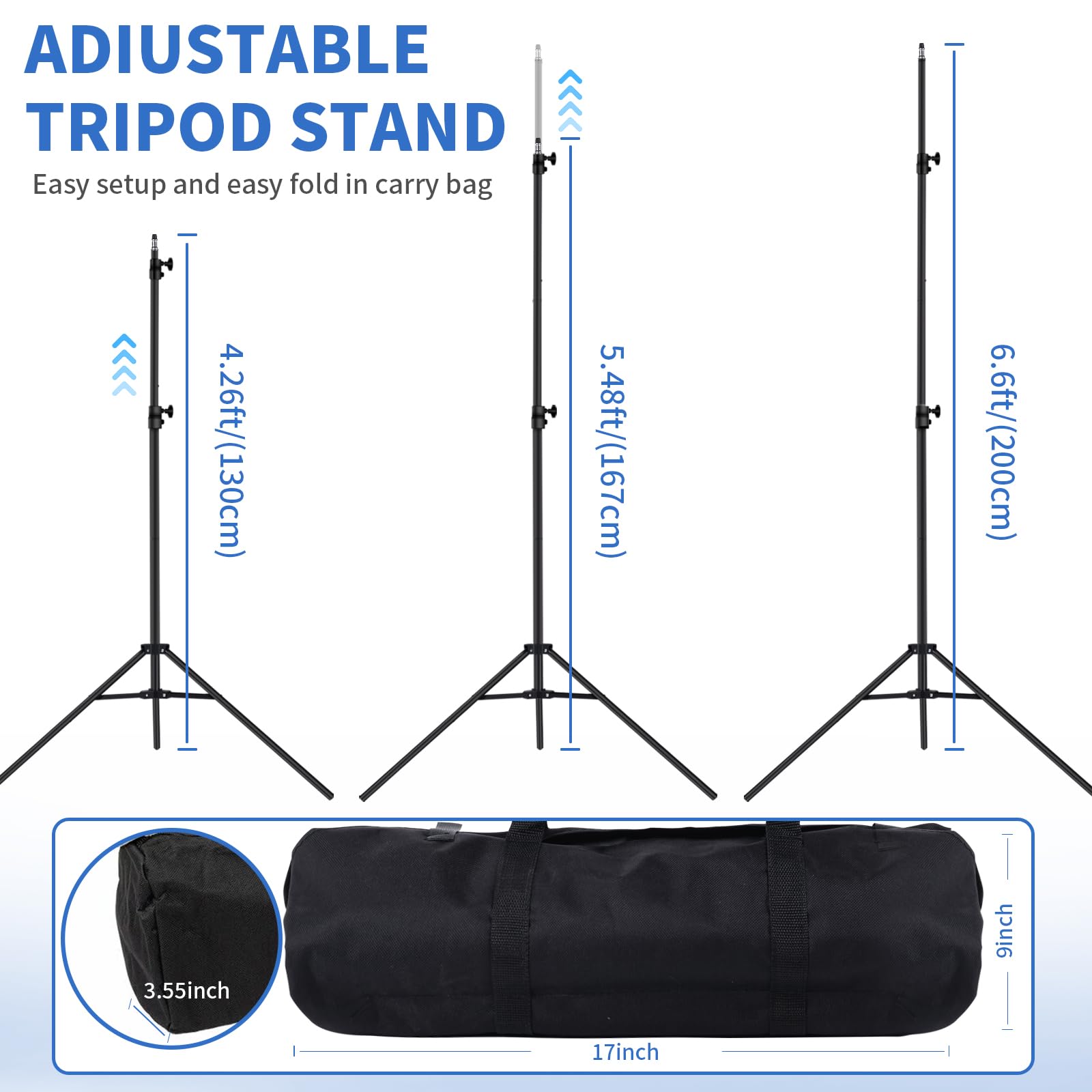 Maxztill T Shape Backdrop Stand 6.6X5Ft(2X1.5M) Adjustable Photo Studio Background Stand Support Kit With 4 Backdrop Clamps And