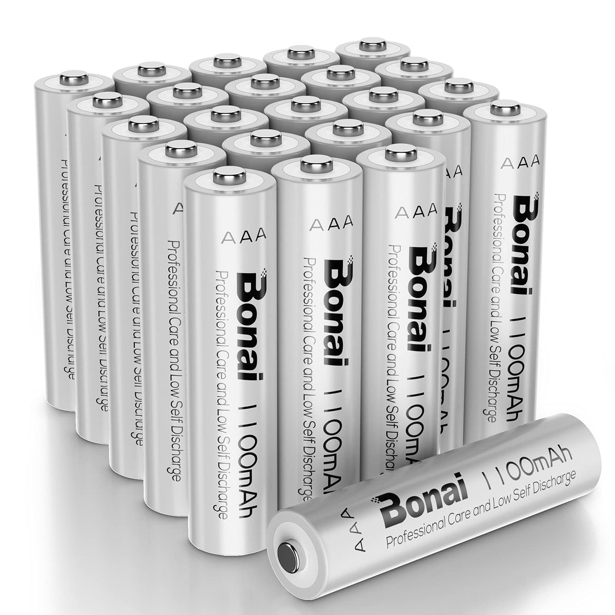 Bonai 1100Mah Aaa Rechargeable Batteries 24 Pack 1.2V Ni Mh Rechargeable Aaa Batteries High Capacity   Triple A Batteries