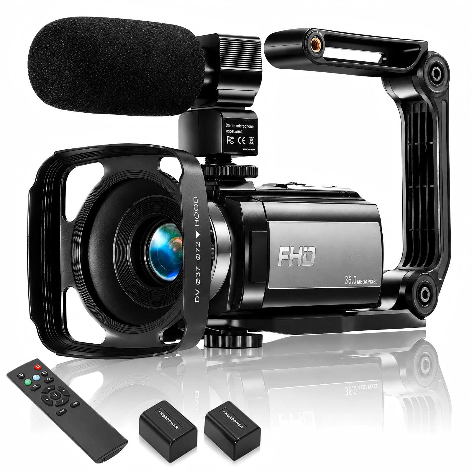 Xoieod Video Camera Camcorder Full HD 1080P 36MP 16x Zoom for YouTube