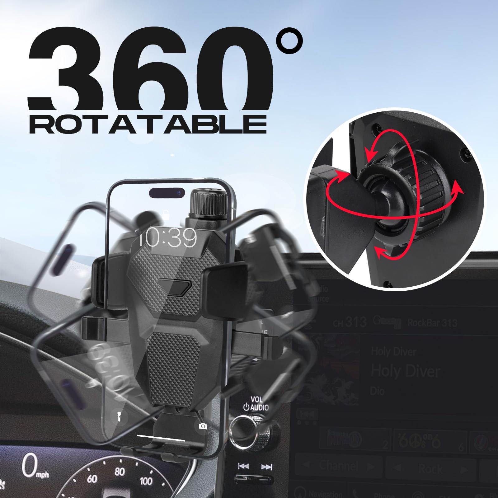 Sunsdrew Car Phone Holder For Honda Civic 2022-2025 Accessories,Adjustable Gps Civic Phone Mount For 9-Inch Screen,Hands-Free Ul