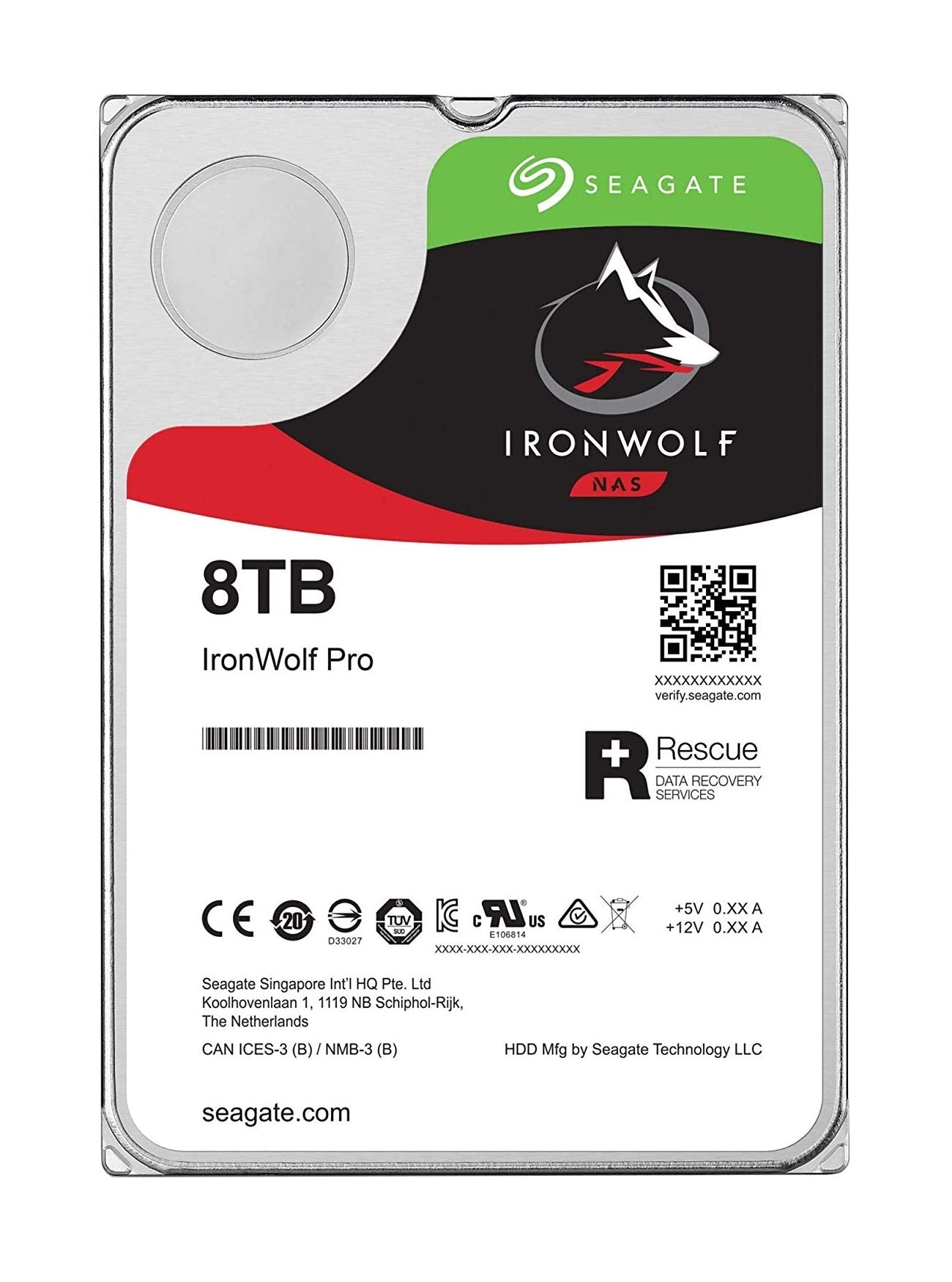 Seagate Ironwolf Pro St8000Ne001 8Tb Internal 3.5'' Sata 6Gb/S 7200Rpm   256Mb   With 2 Years Rescue Data Recovery Service Plan