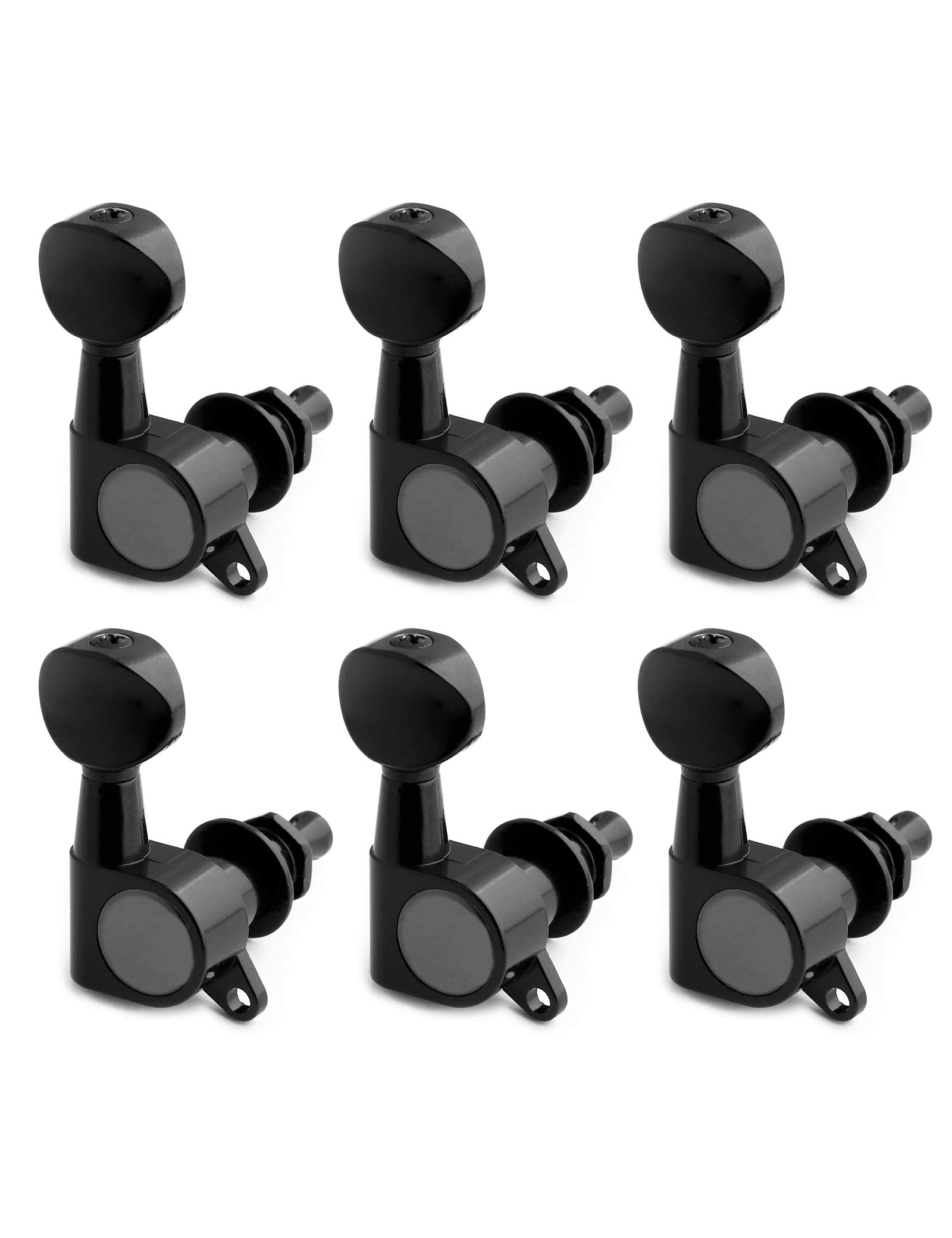 Holmer Guitar String Tuning Pegs Tuning Machines Sealed Machine Heads Grover Tuners Tuning Keys Oval Button 6 In Line For Right