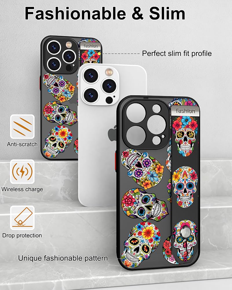 Cisland For Iphone 14 Pro Max Case Cute With Strap Stand Finger Kickstand, Designer Silicone Cover For Women Girls Compatible Wi