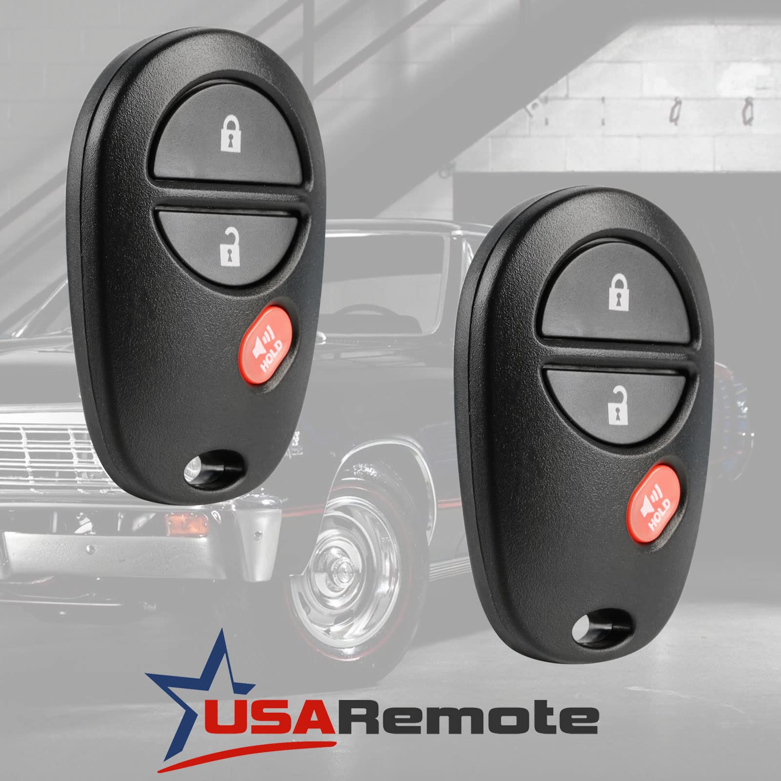 Key Fob Keyless Entry Remote Fits Toyota Tacoma Tundra Sienna Sequoia Highlander (Gq43Vt20T), Set Of 2