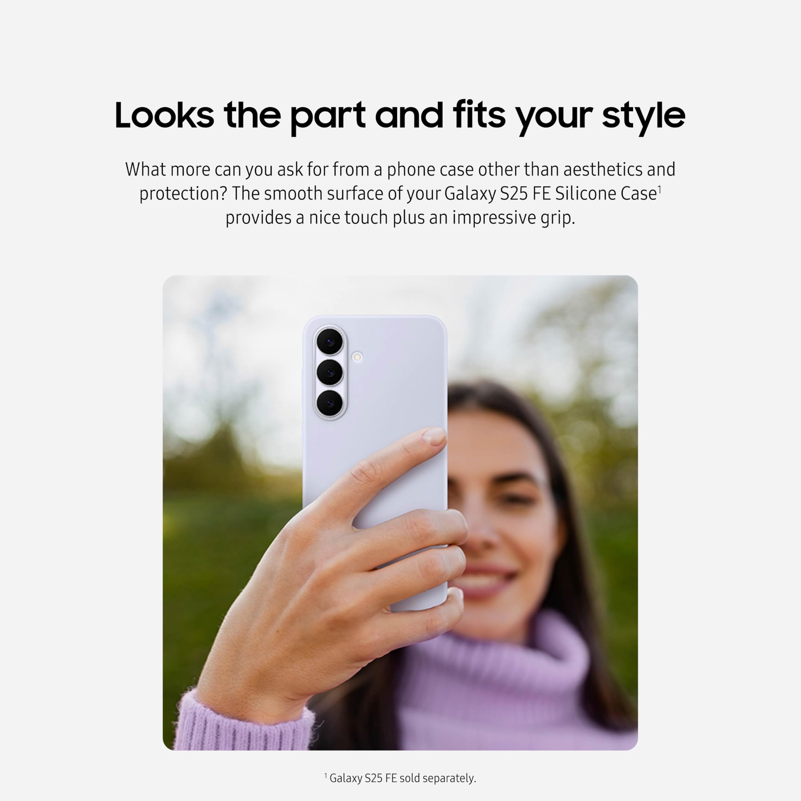 Samsung Galaxy S25 Fe Silicone Phone Case, Colorful Phone Cover, Functional, Comfortable Design, Easy To Hold, Us Version, Dark