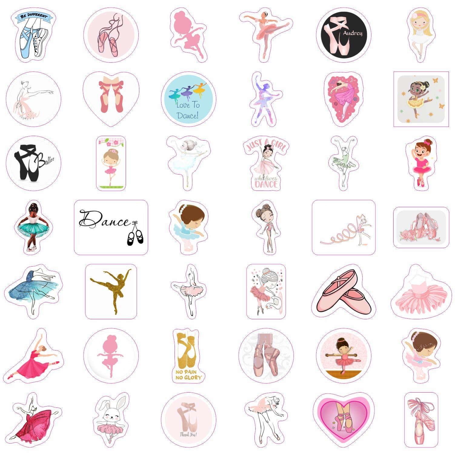 Ballet Stickers For Girls   Ballerina Laptop Stickers, Ballet Gifts, Ballerina Gifts For Girls   Ballerina Party Favors, Birthda