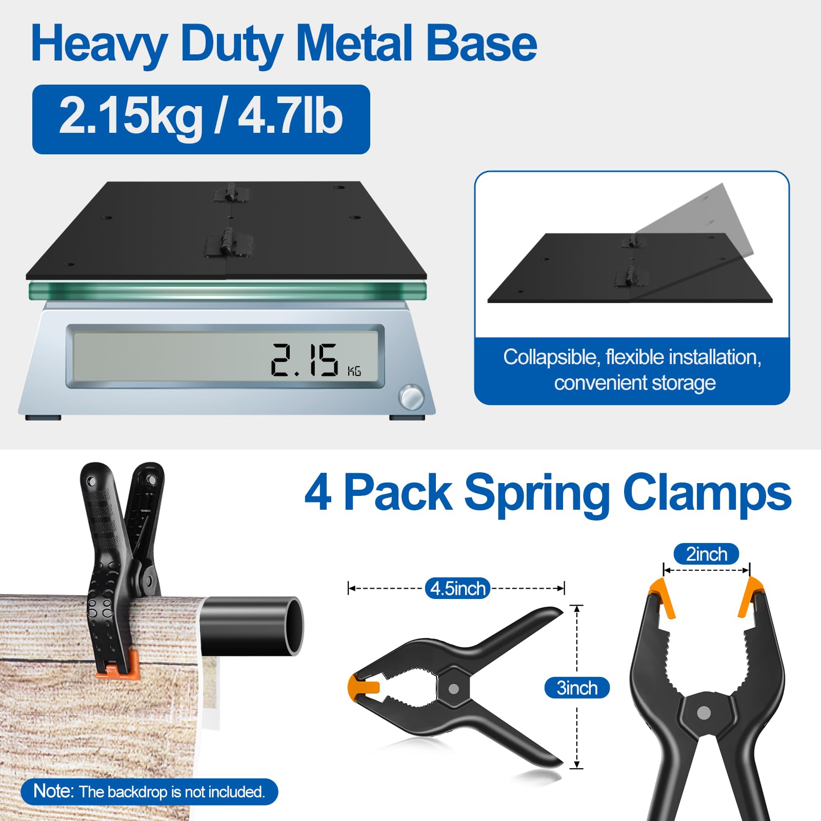 Fudesy Heavy Duty Backdrop Stand, 8.5X10Ft Adjustable Photo Background Stand Support System Kit With Steel Base, Pipe And Drape