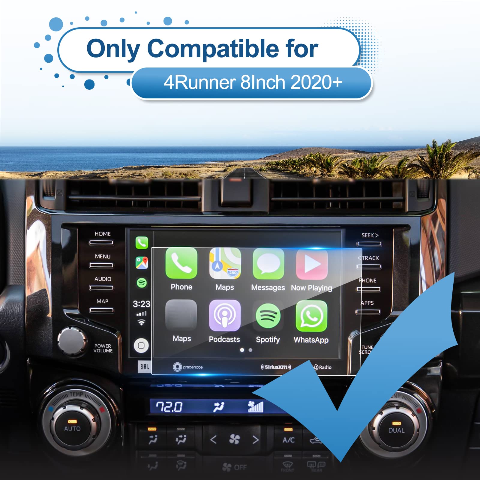 Coleya Updated 2020 2023 2024 4Runner Screen Protector For Toyota 4Runner (Sr5/Sr5 Premium/Trd Sport/Trd Off Road/Limited/Trd Pr