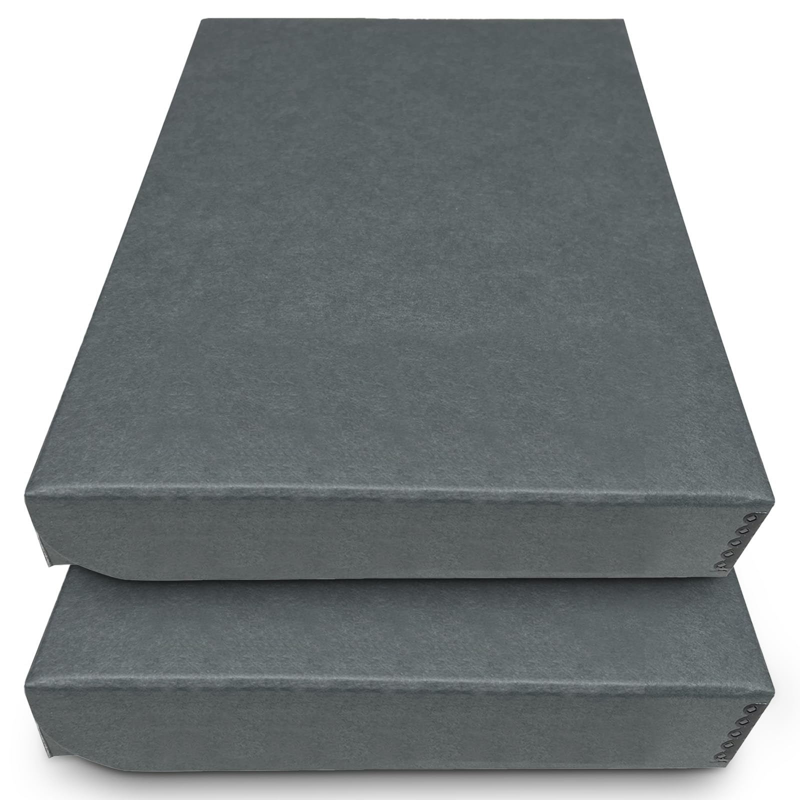 Golden State Art, Archival Folio Storage Box 11X14, Clamshell Design With Metal Edge, Preserve And Store Photos Documents Cards Prints Arts And Crafts Diy, Gray, Pack Of 2