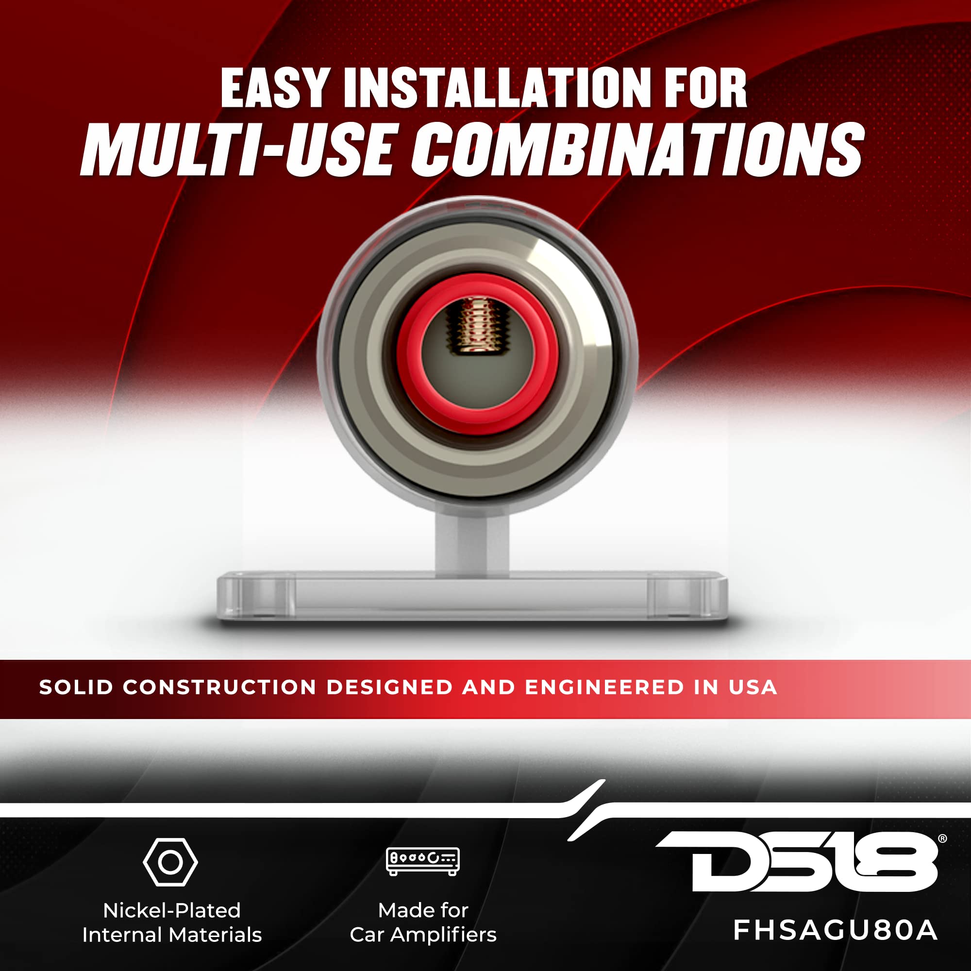 Ds18 Fhsagu80A Round Agu Fuse Holder With 80A Fuse