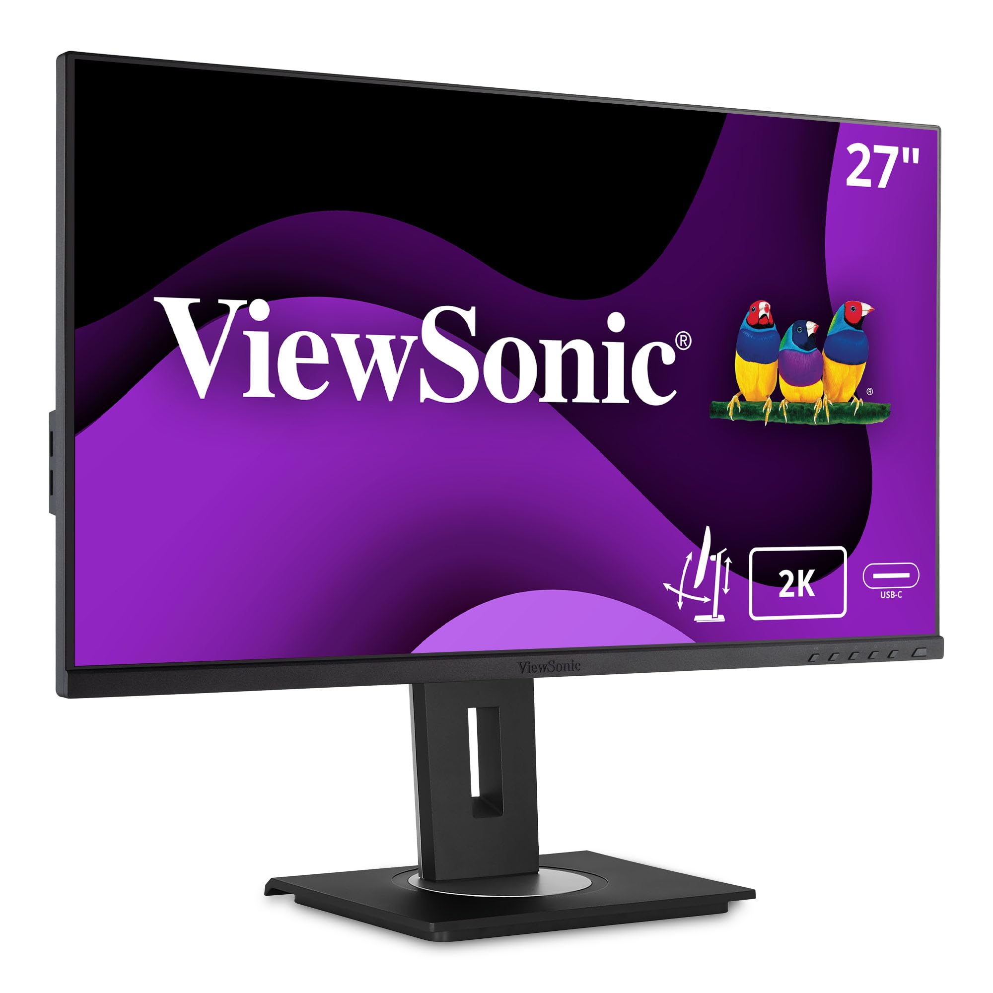 Viewsonic Vg2755 2K 27 Inch Ips 1440P Monitor With Usb 3.1 Type C Hdmi Displayport And 40 Degree Tilt Ergonomics For Home And Of