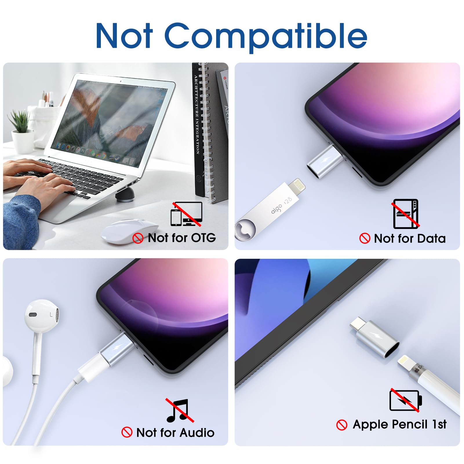 Techmatte Lightning To Usb-C Adapter, Charging Compatible With Iphone 15/Plus/Pro/Pro Max And More Type C Devices, Not Designed