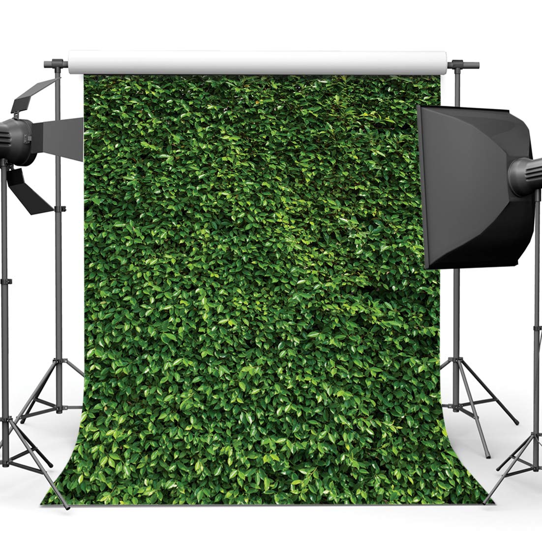 Sjoloon 8X8Ft Green Leaves Backdrop Greenery Backdrop Natural Green Lawn Party Photography Backdrop Birthday Newborn Baby Lover