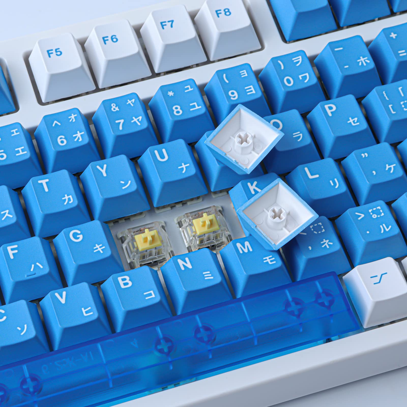 Jomkiz Pbt Keycaps, 134 Keys Dye Sublimation Cherry Profile Keycaps With 7U Spacebar Japanese Keycap Set For Cherry Mx Switches