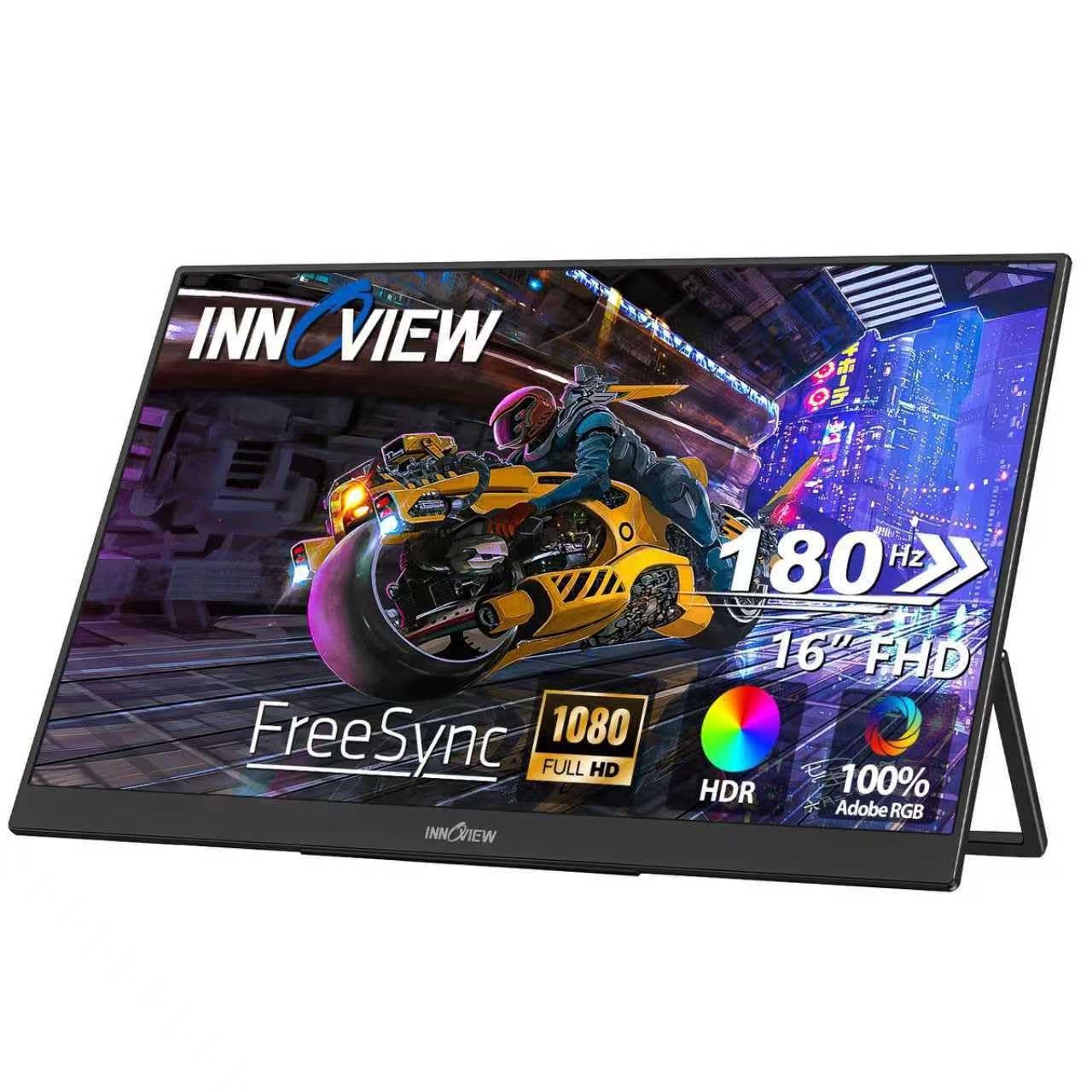 InnoView 16 inch Portable Monitor 180Hz Portable Gaming Monitor, 1200P FHD External Travel Monitor, Lightweight, Mini HDMI Extra