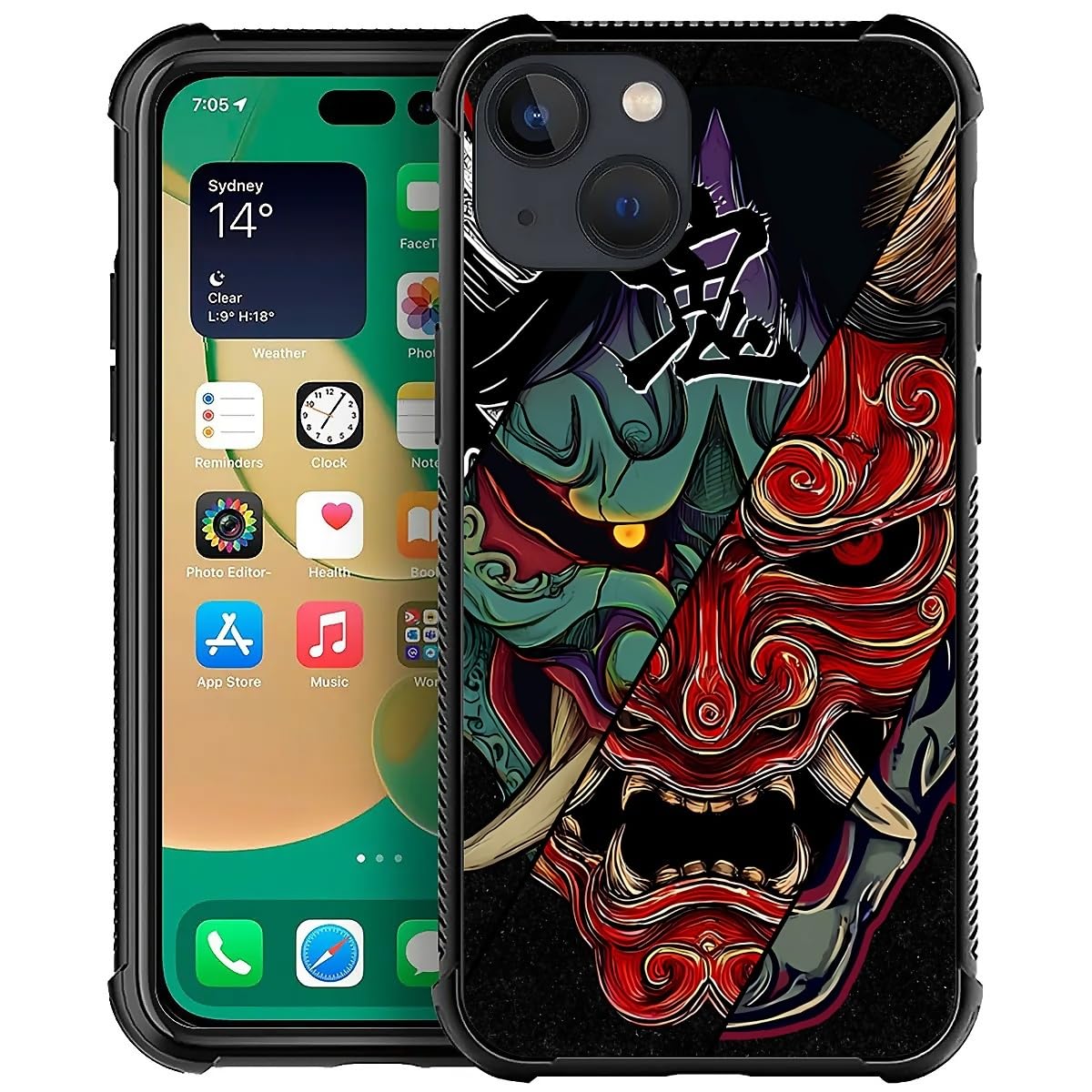 Deaorew for iPhone 15 Case | Classic Slim Cover Design | Japanese Samurai